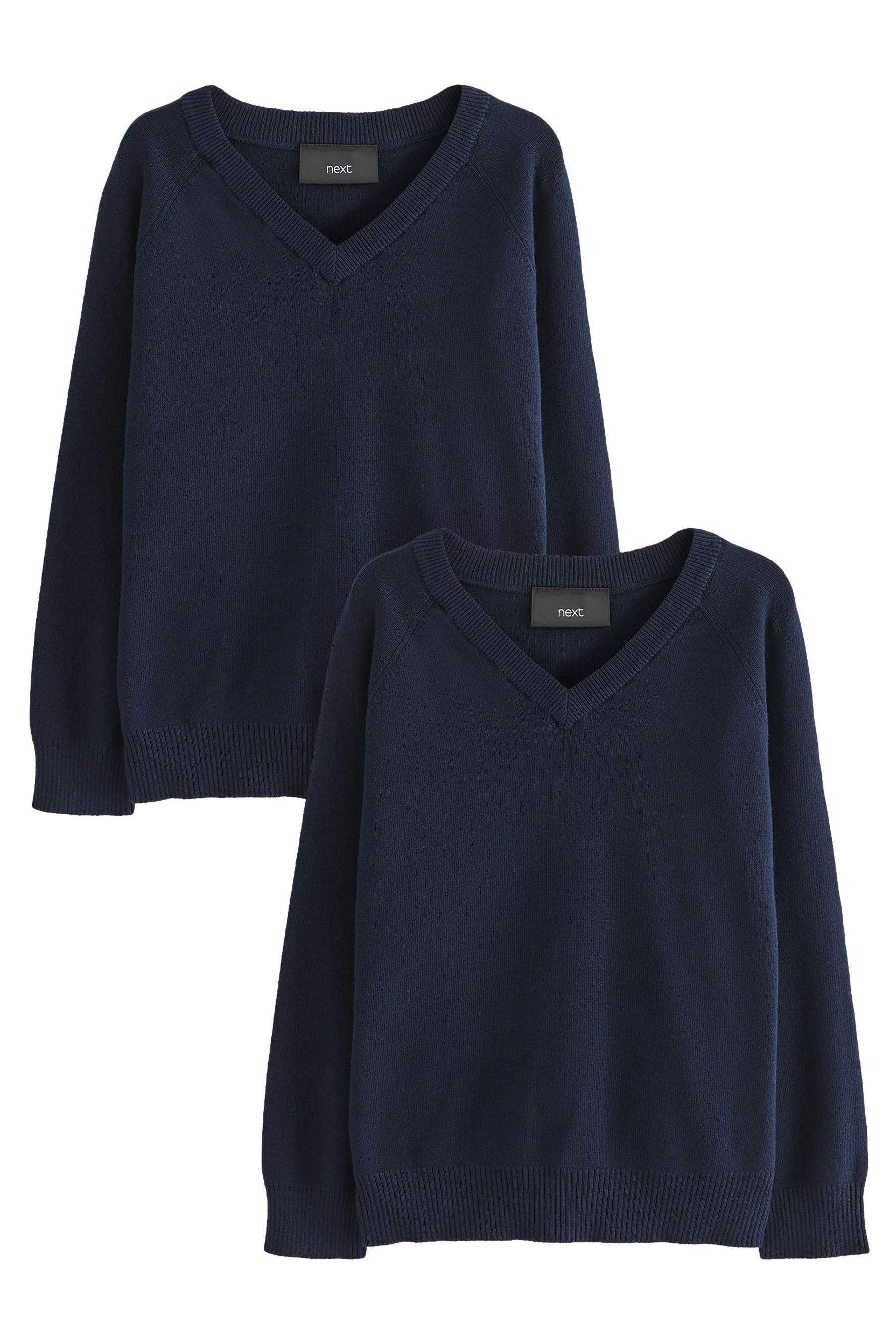 Next V-Ausschnitt-Pullover Strickpullover mit V-Ausschnitt, 2er Pack (2-tlg)