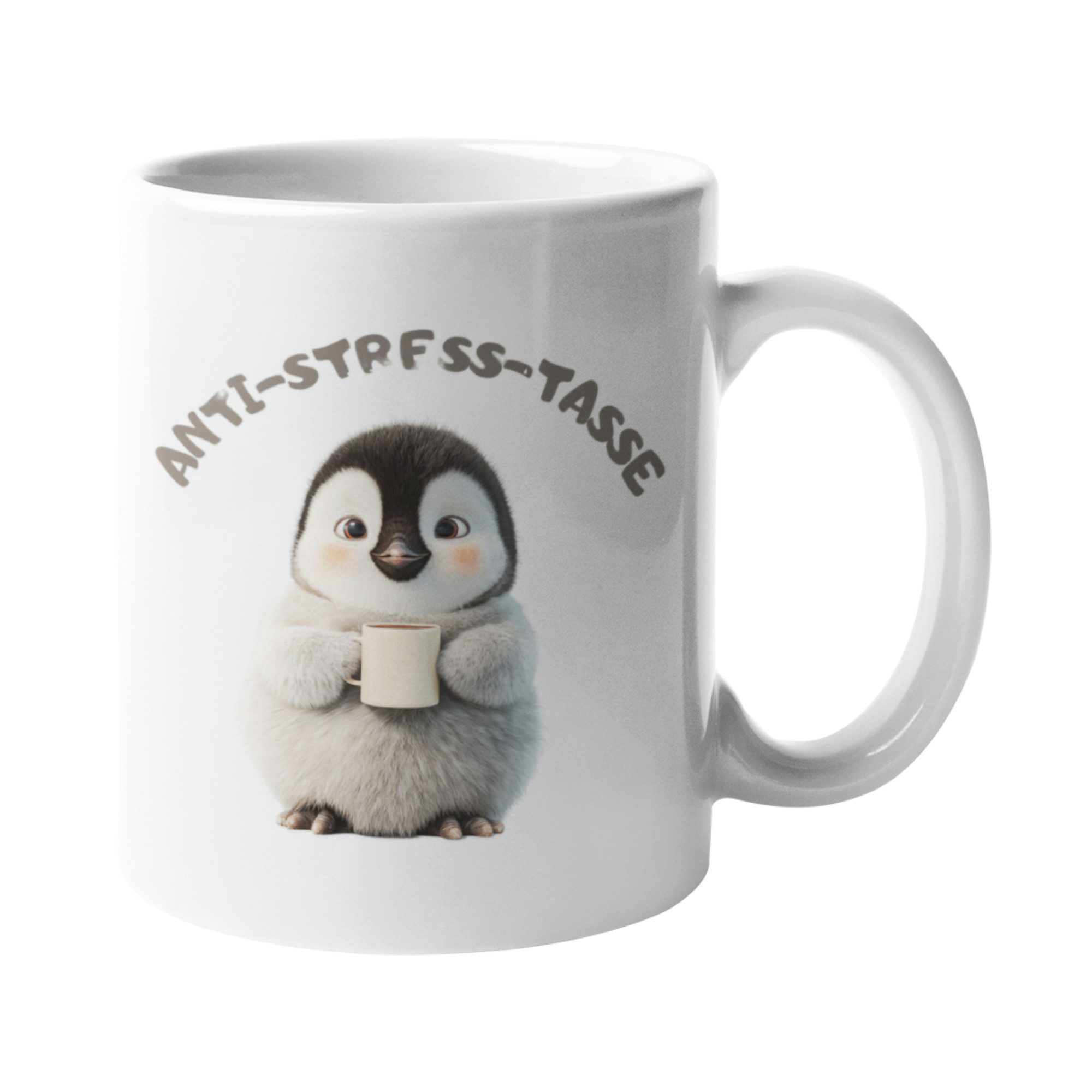WS-Trend Tasse Anti Stress Pinguin Kaffeetasse Teetasse Tasse Geschenkidee 325 ml, Keramik