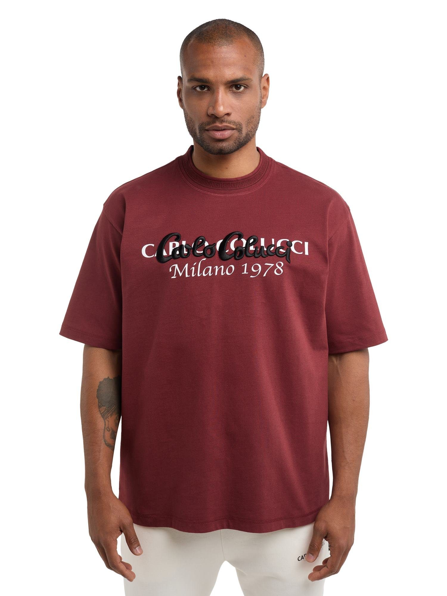 CARLO COLUCCI T-Shirt De Stafeni Bordeaux