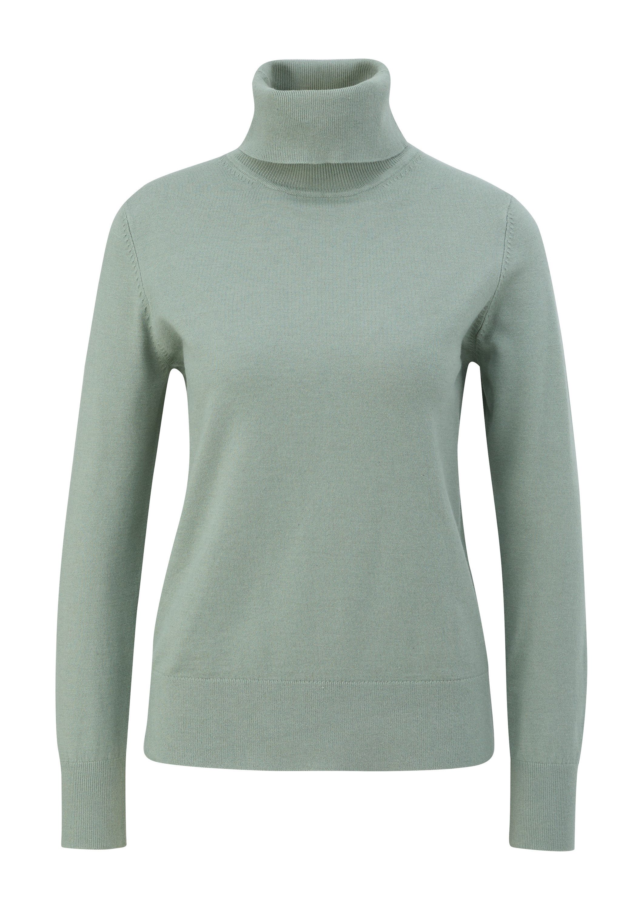 s.Oliver Longpullover Strickpullover Feinstrickpullover mit Rollkragen günstig online kaufen