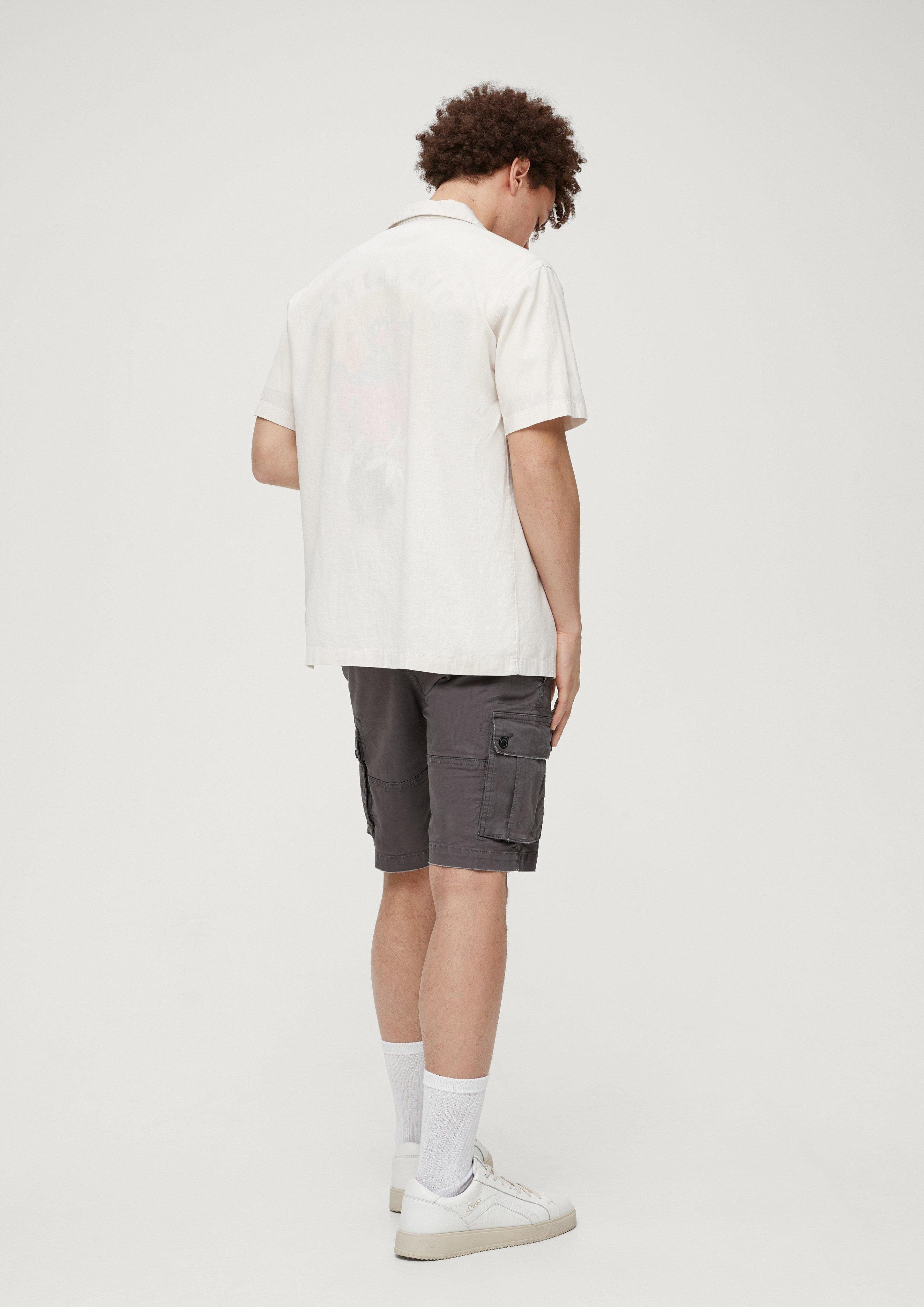 QS John: im Waschung Shorts dunkelgrau Bermuda & Cargo-Style Hose