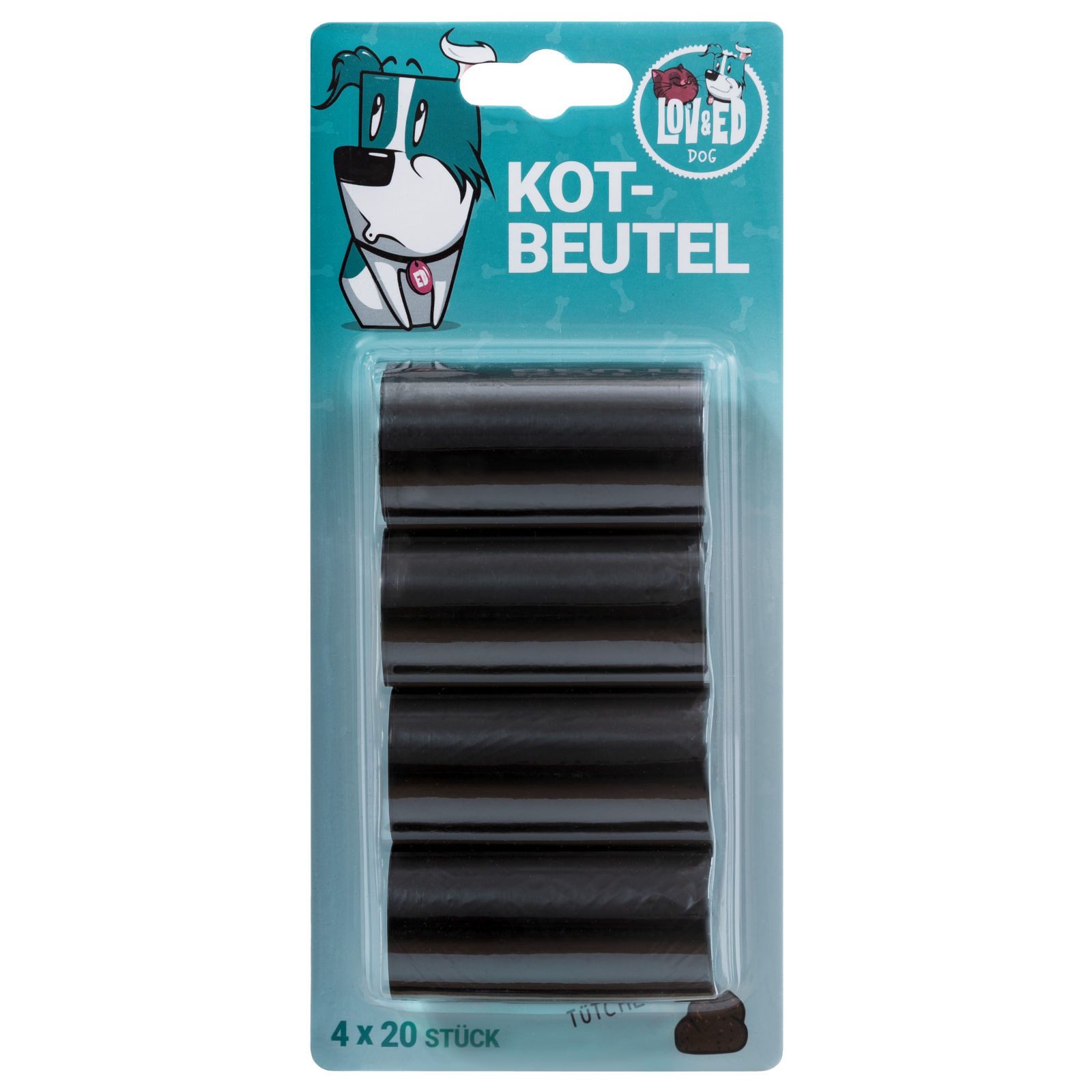 Lov&Ed Hundekotbeutel Hundekotbeutel, 4x20 Stück, schwarz
