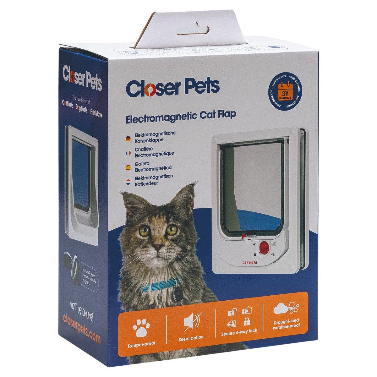 CAT MATE Katzenklappe Katzentür elektromagnetisch 254W von CAT MATE