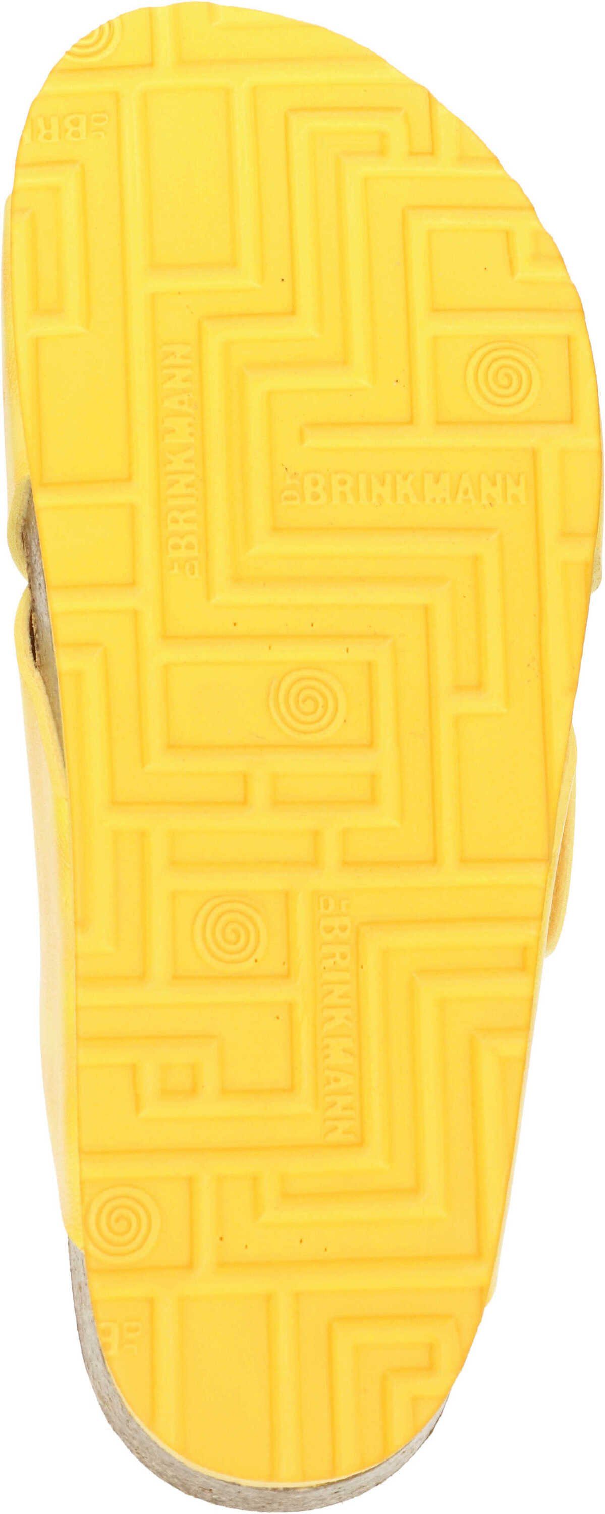 strapazierfähigen Gewebefasern Brinkmann Dr. aus Pantolette gelb Pantoletten