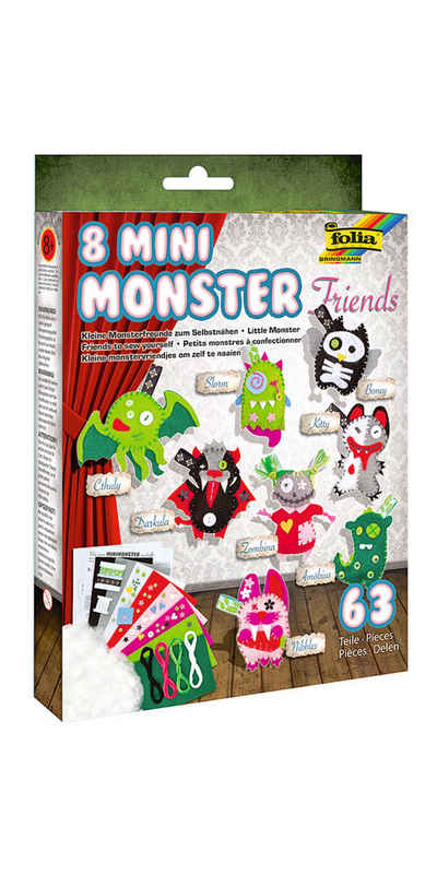 Folia Kreativset Mini Monster Friends, 8 Stück