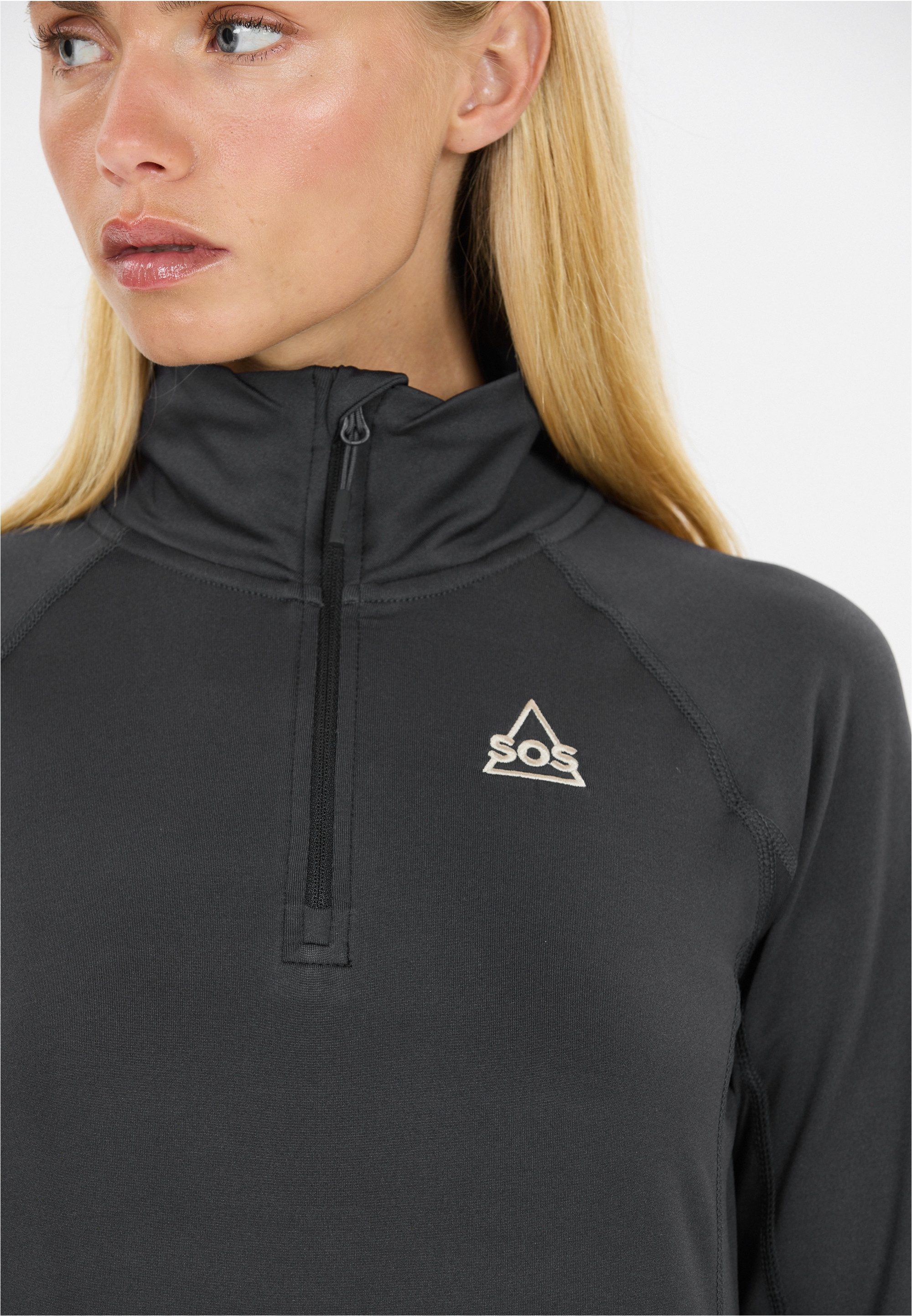 SOS Fleeceshirt Jasna mit praktischem Half-Zip