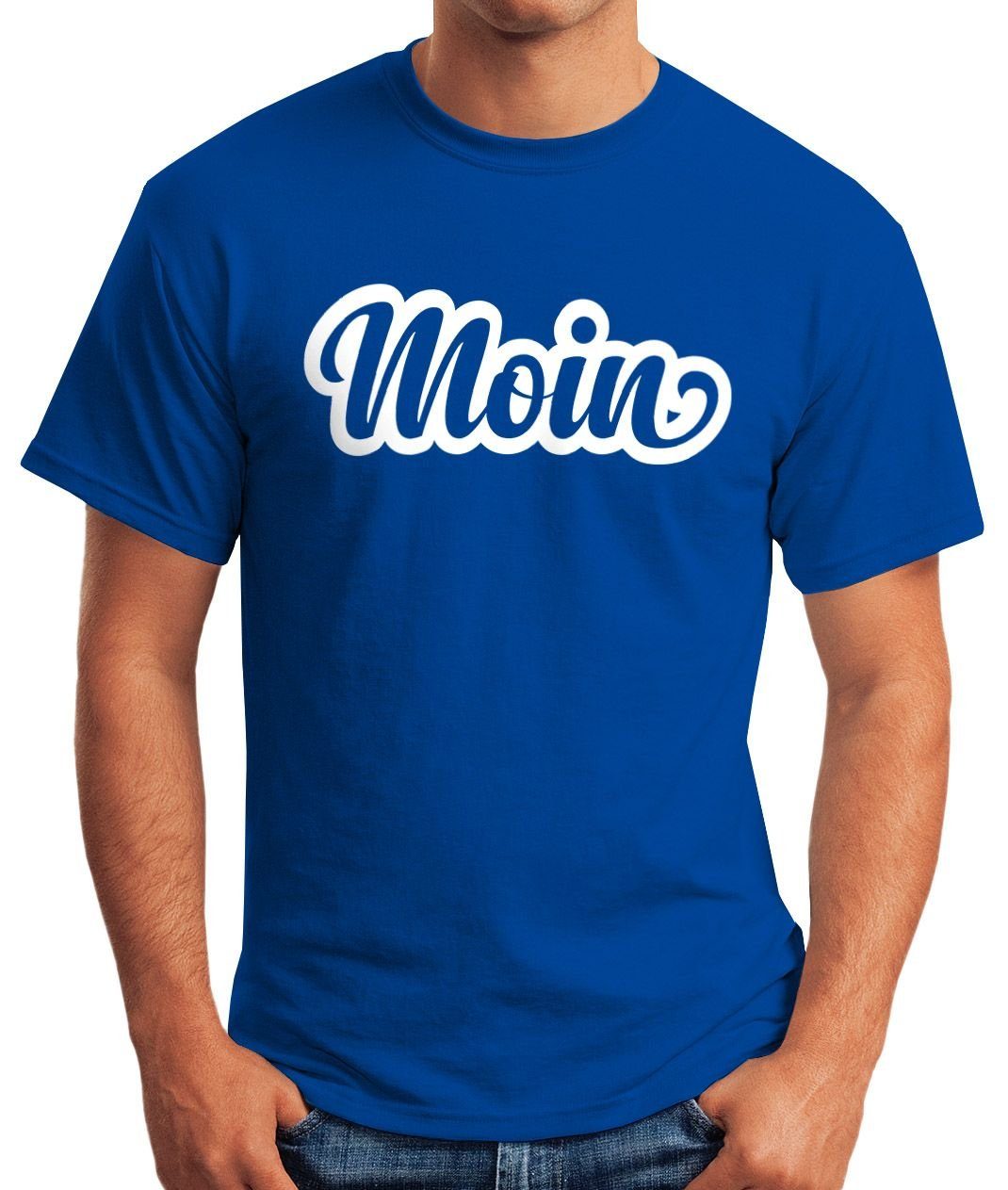 MoonWorks Print-Shirt Moin Herren T-Shirt Fun-Shirt günstig online kaufen