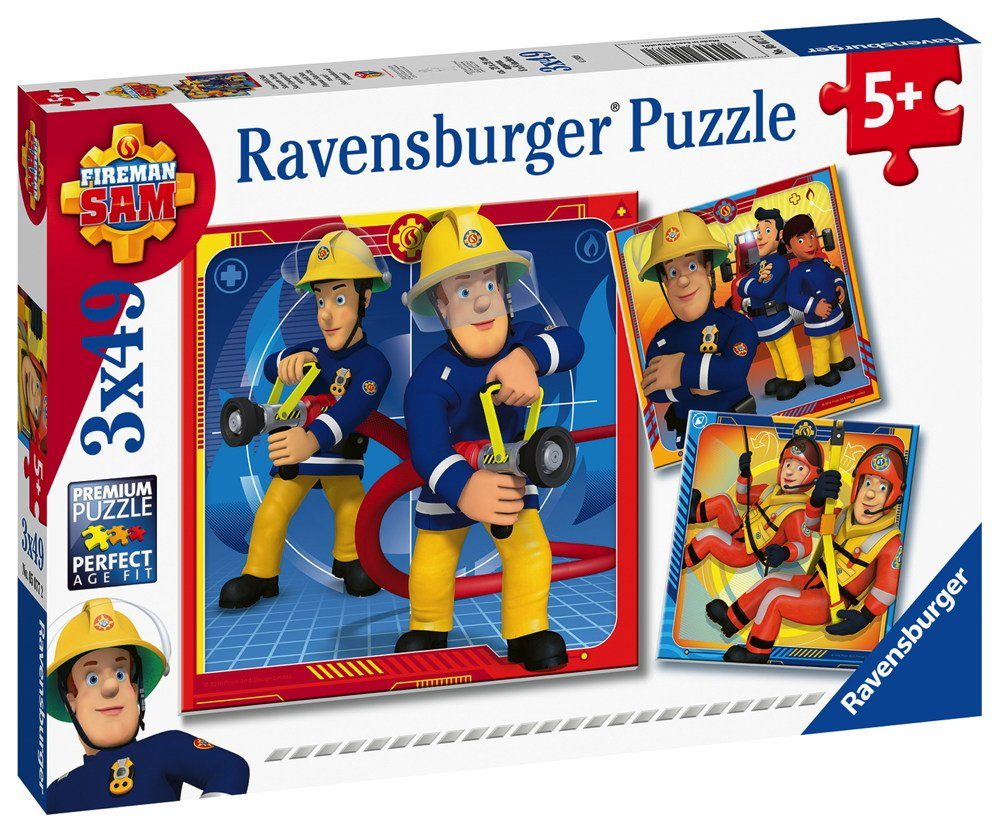 Ravensburger Пазли 3 x 49 Teile Ravensburger Kinder Пазли Unser Held Sam 05077, 49 Пазлиteile