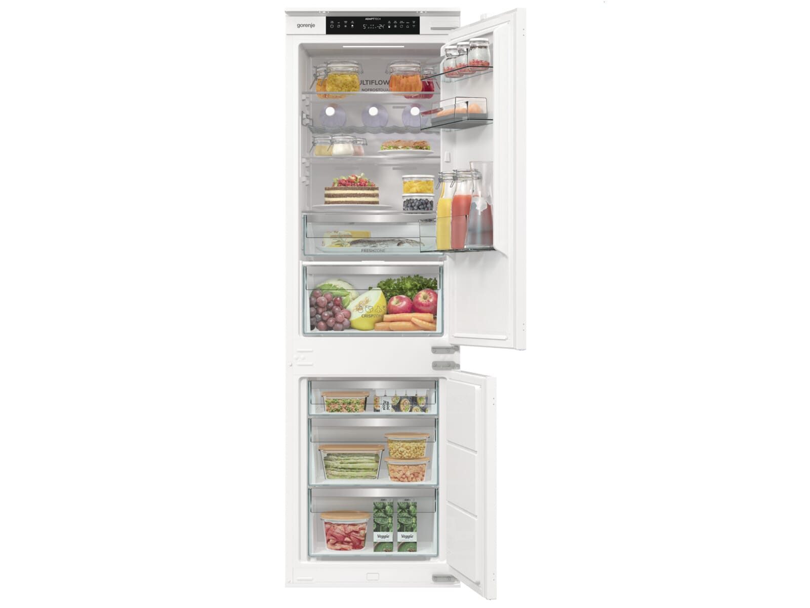 GORENJE Einbaukühlgefrierkombination NRKI517D61WF, 0.0 cm hoch, integrierbar