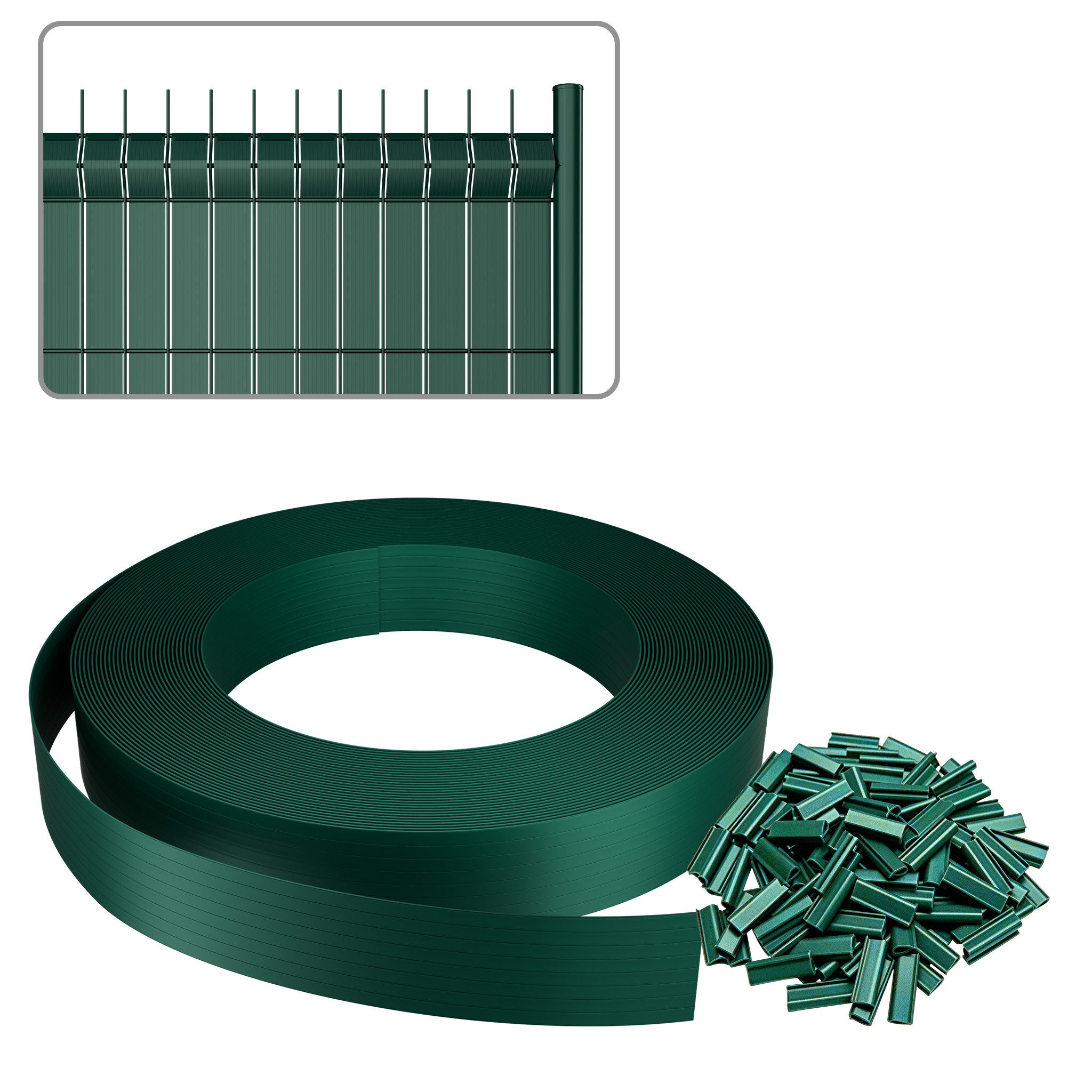 FIVMEN Sichtschutzstreifen PVC Zaunsichtschutz Rolle für Stabmattenzaun Windschutz, Blickdicht & UV-beständig für Garten Balkon Terrasse