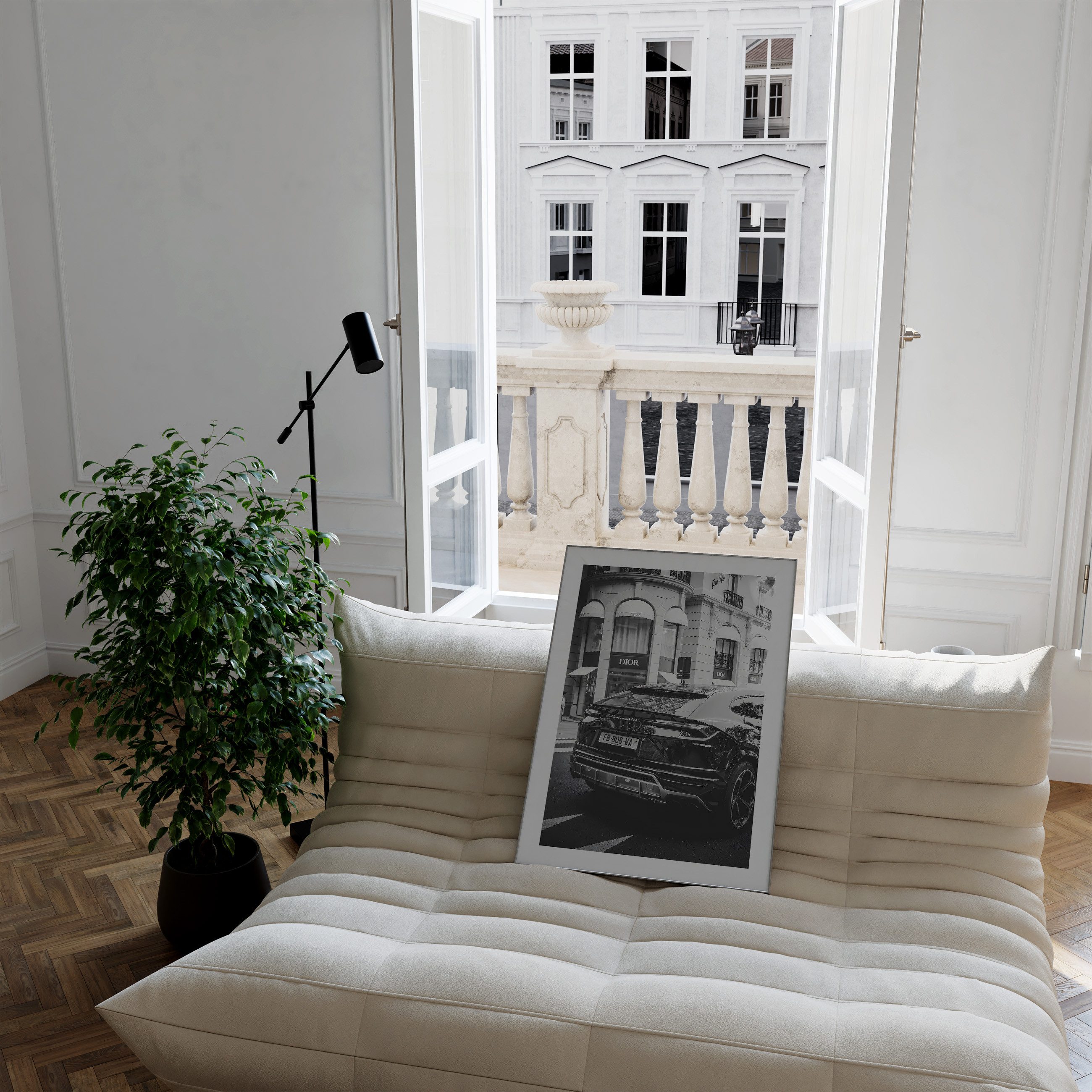 JUSTGOODMOOD Poster Premium ® Lamborghini Dior · Eleganz trifft Luxus, Lambo Dior (1 St), verschiedene Größen wählbar – Bild 5 von 5