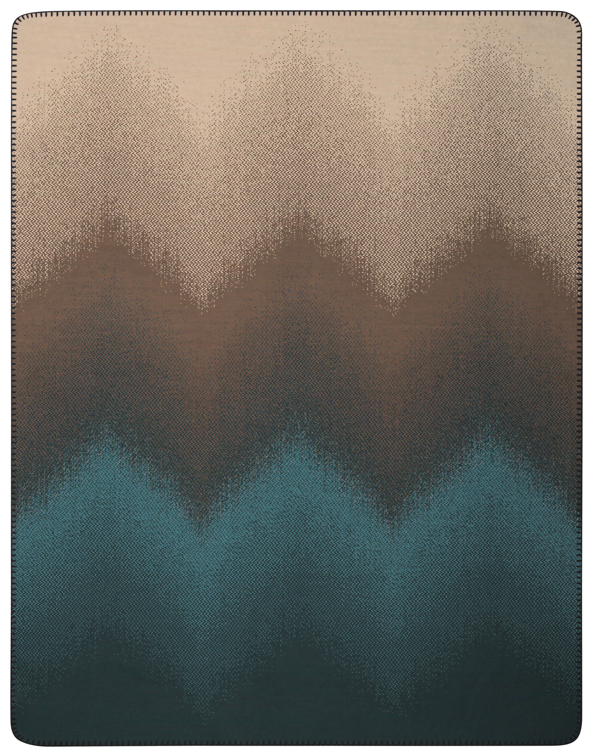 Wohndecke Blue Fade, Biederlack, trendige Farben mit fließendem Übergang