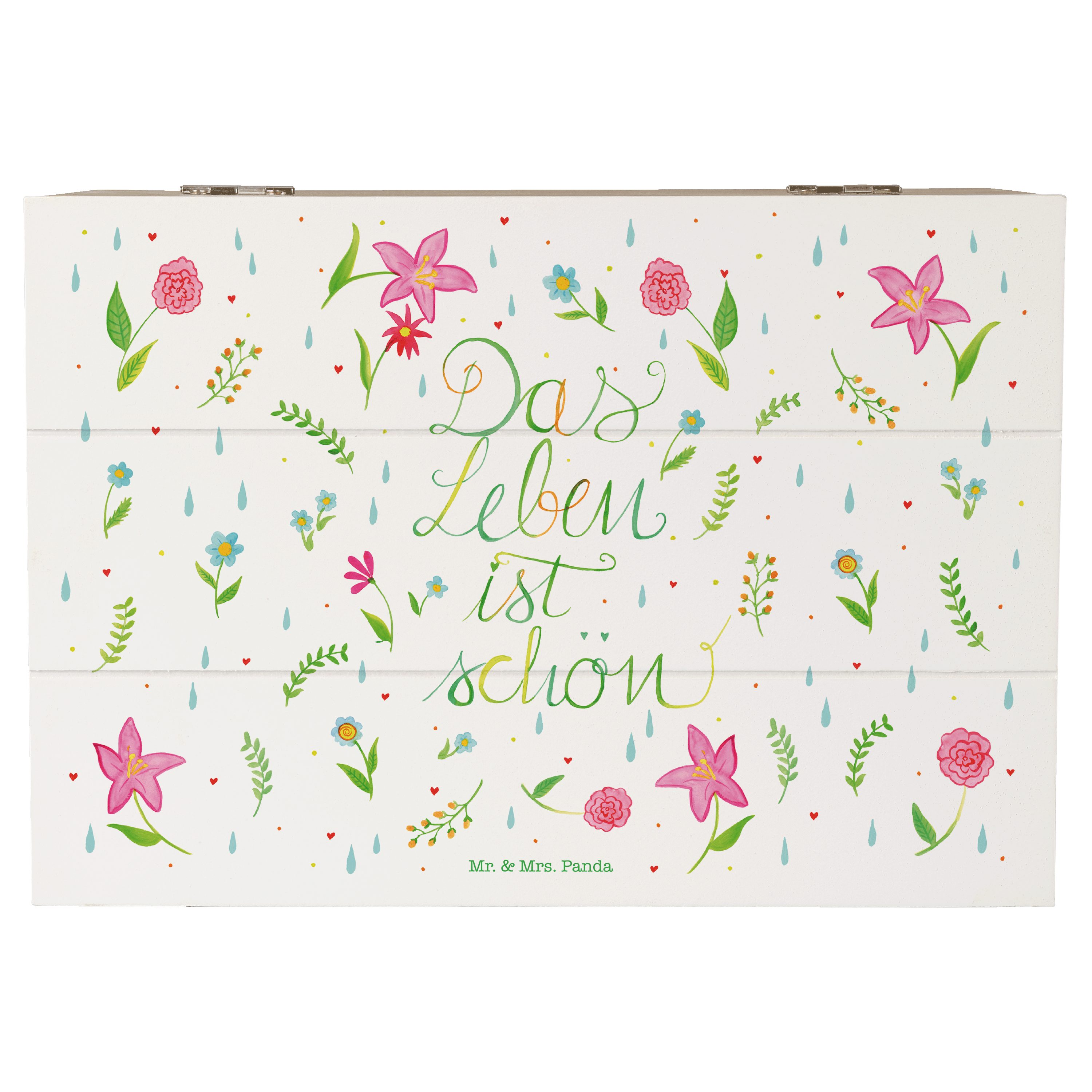 Dekokiste Blumen Das Leben ist schön - Geschenk, Naturliebhaber, Spruch über da
