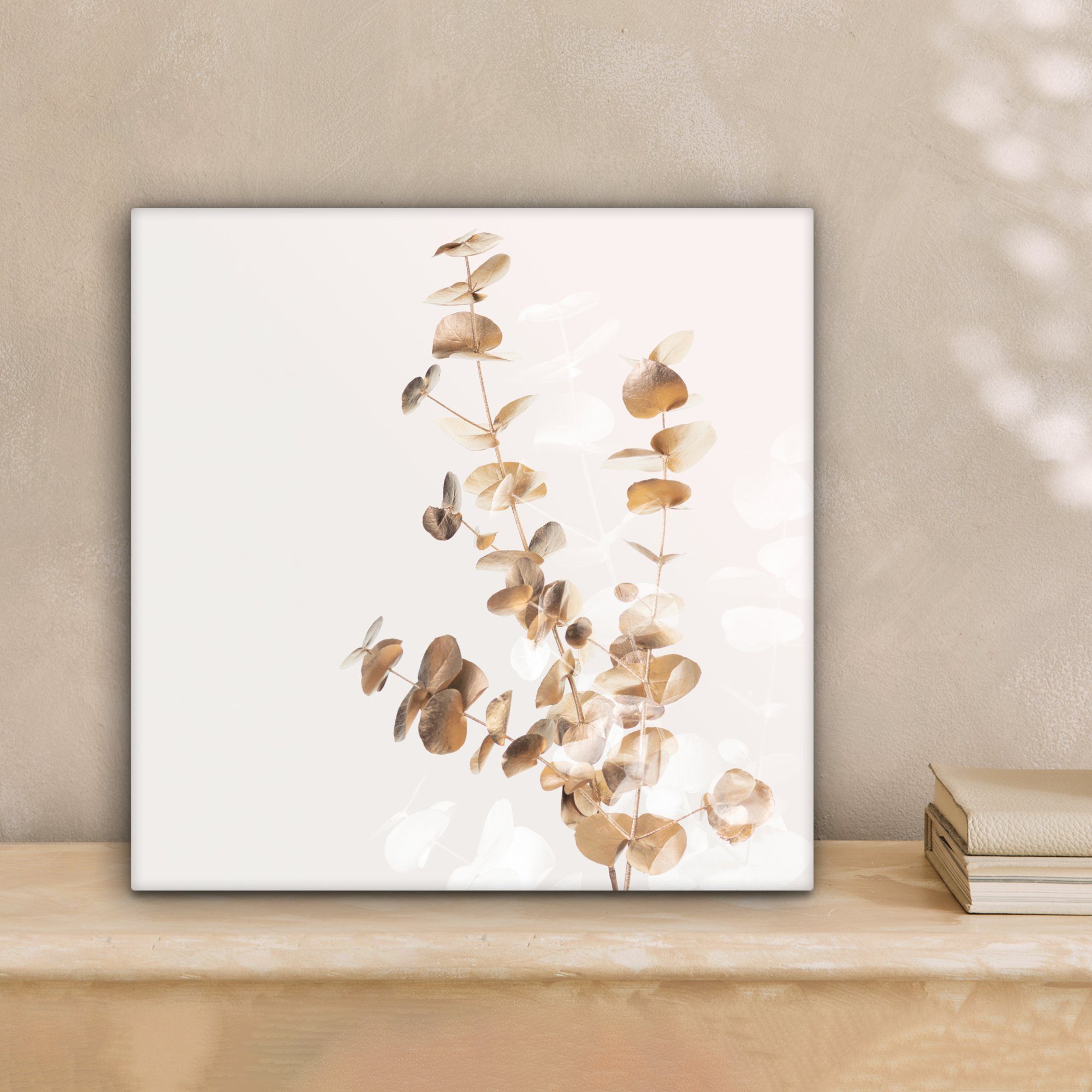 OneMillionCanvasses® Leinwandbild Eukalyptus - Gold - Blätter - Luxus - Nat günstig online kaufen