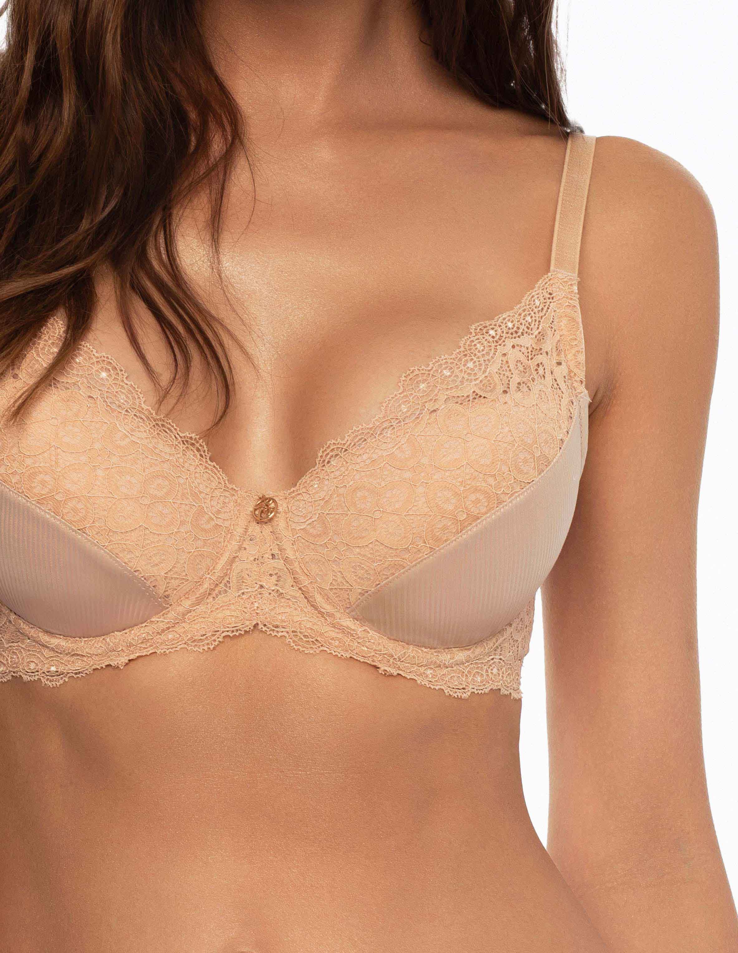 ESOTIQ Push-up-BH Push-up-BH Hudson, herausnehmbare Polster, geometrische Spitze