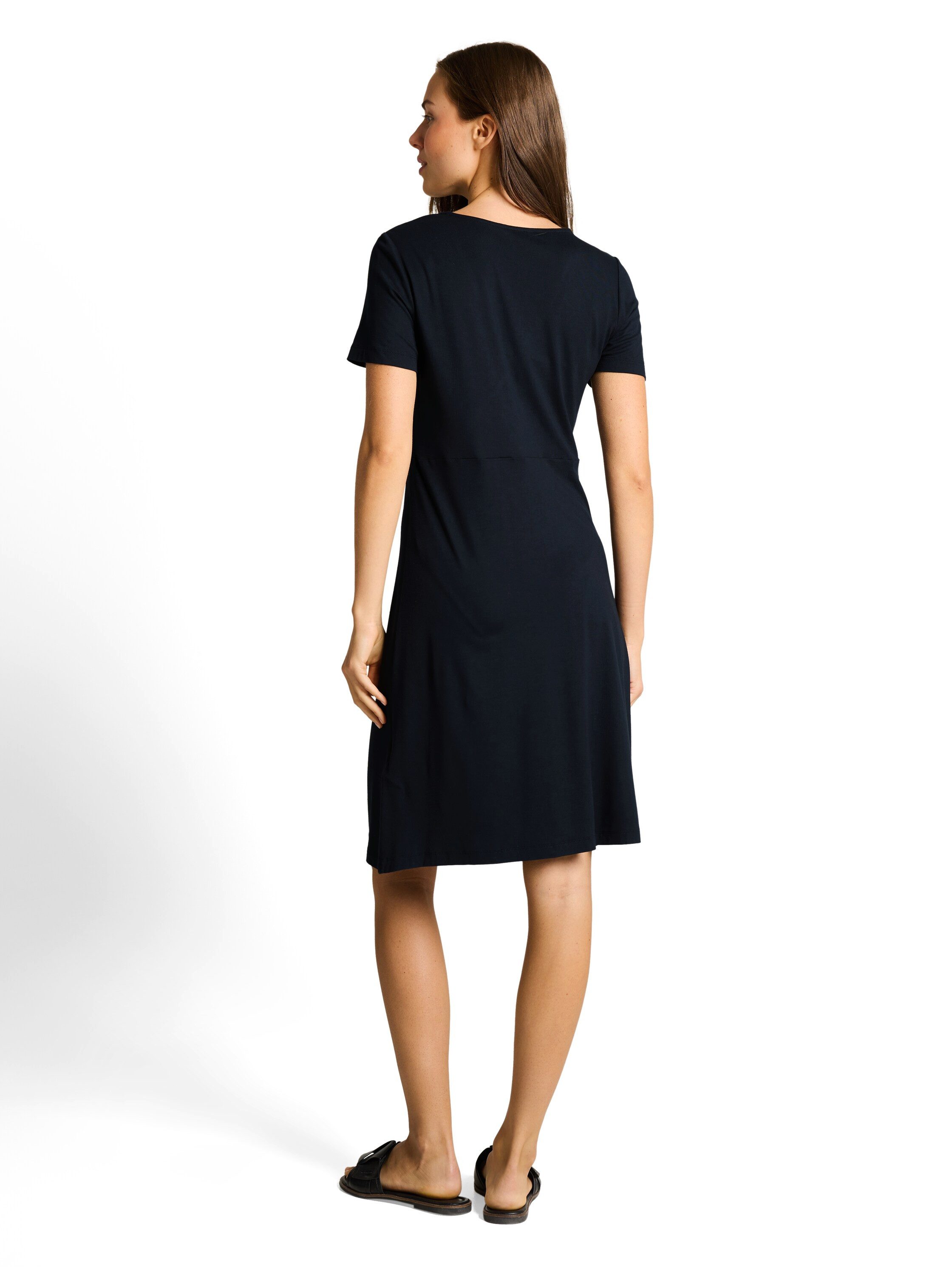 TOM TAILOR Sommerkleid Regular over knee Sommerkleid mit V-Ausschnitt und Viskose