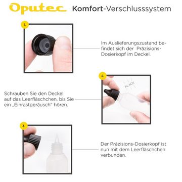 Oputec Kanister 50 x 100 ml Dosierflaschen Tropfflasche, weiche PE Kunststoff-Flaschen (Spar-Set)