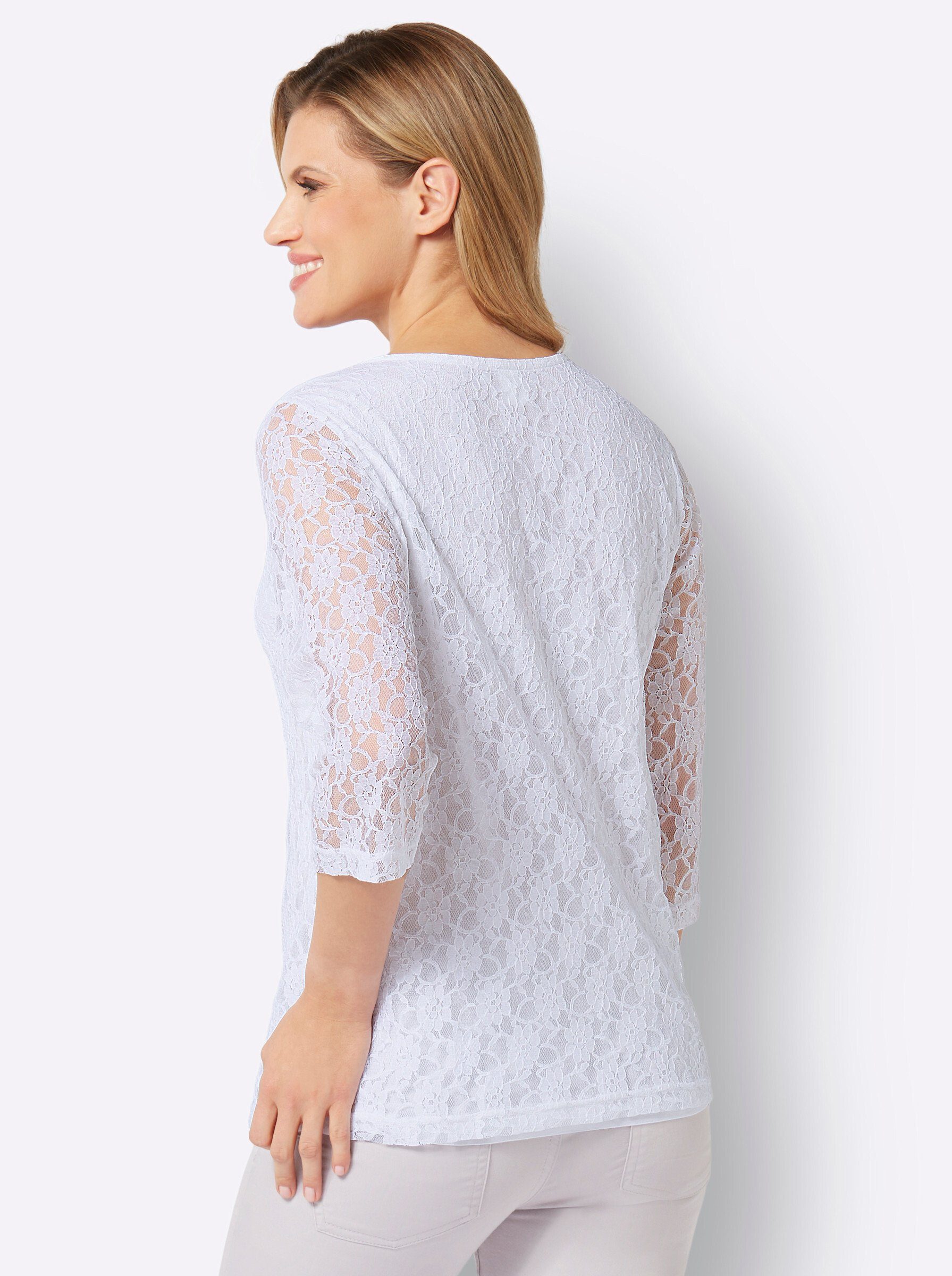 Sieh an! T-Shirt Spitzenshirt . günstig online kaufen