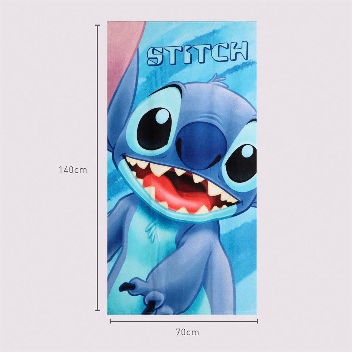 Disney Strandtuch Stitch 140x70 cm Badetuch Handtuch weich leicht schnelltrocknend, (Packung)