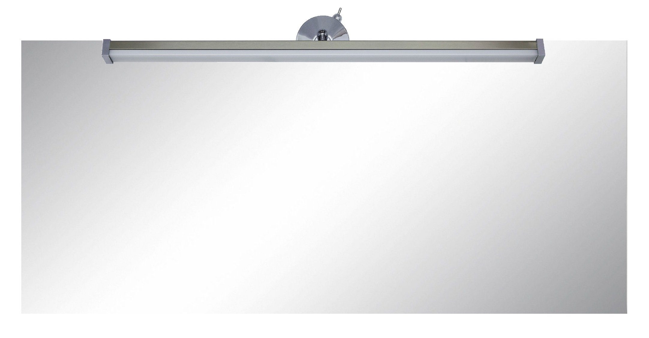 ON/OFF Modern *EASY* Schminklicht, Spiegelleuchte, Badleuchte drehbar Watt Badezimmer Flexarm Spiegelleuchte warmweiß 475mm LED TRANGO 2250 Schalter LED Spiegellampe 7 Klemmvorrichtung, mit 3000K mit inkl. und lang schwenkbar