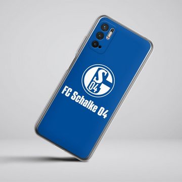 DeinDesign Handyhülle FC Schalke 04 Blau, Xiaomi Redmi Note 10 5G Silikon Hülle Bumper Case Handy Schutzhülle