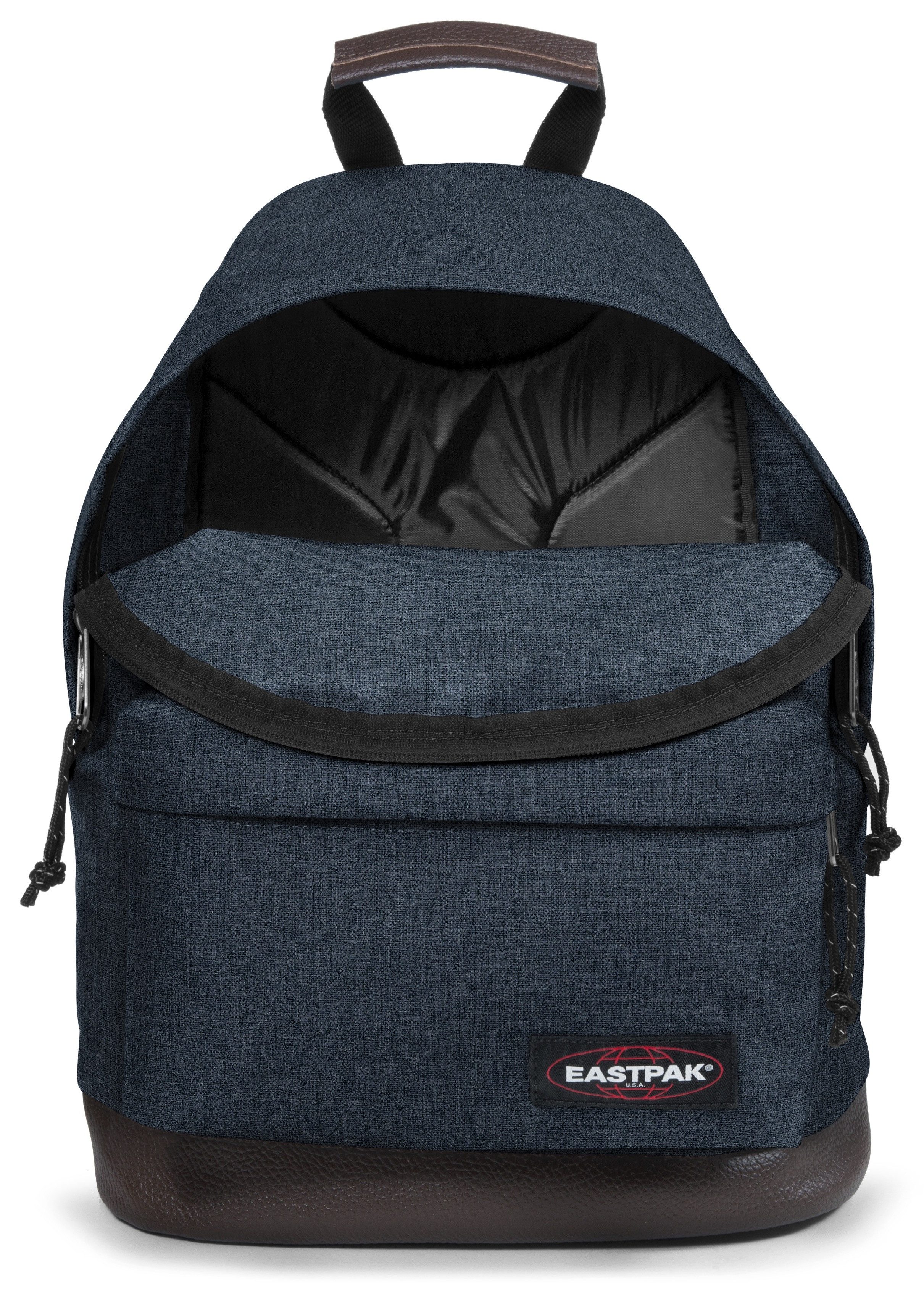Eastpak Freizeitrucksack WYOMING Triple Denim, Freizeitrucksack, Schulrucksack mit Lederboden