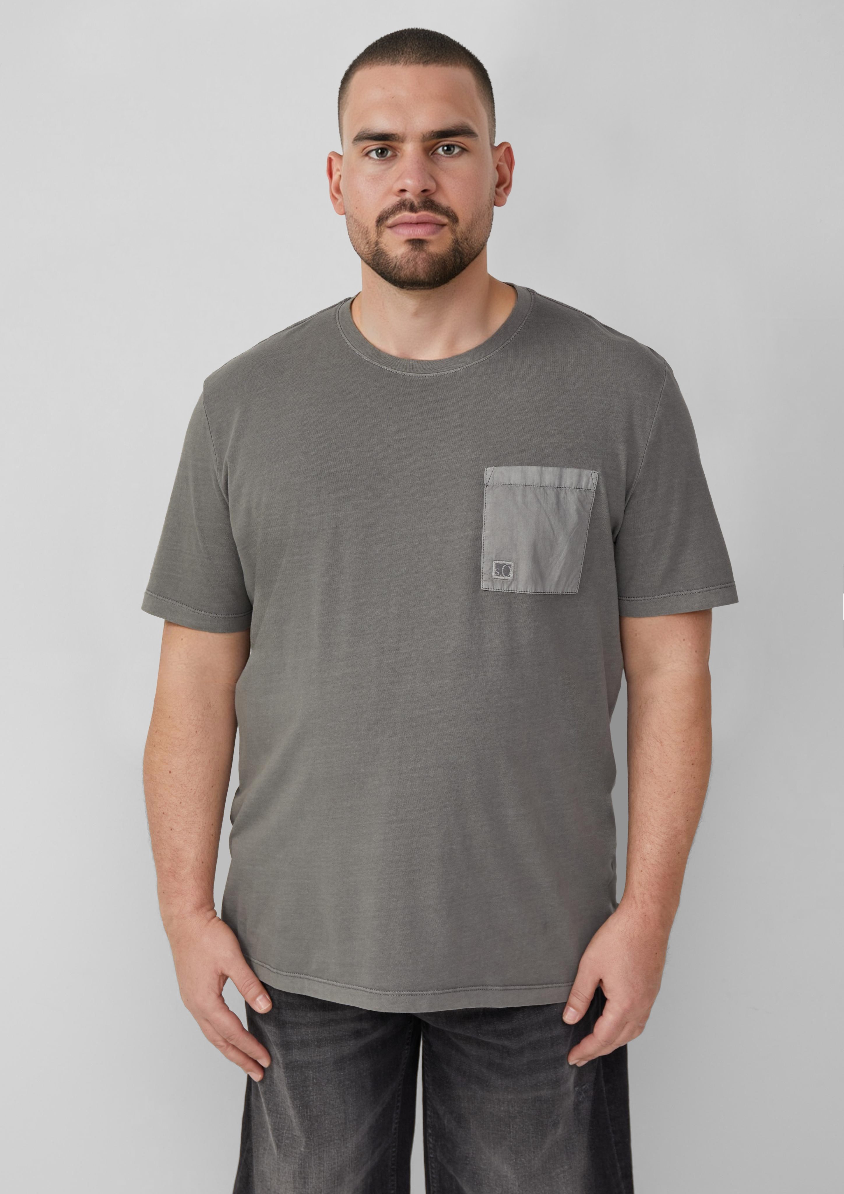 s.Oliver Kurzarmshirt T-Shirt mit Brusttasche und günstig online kaufen