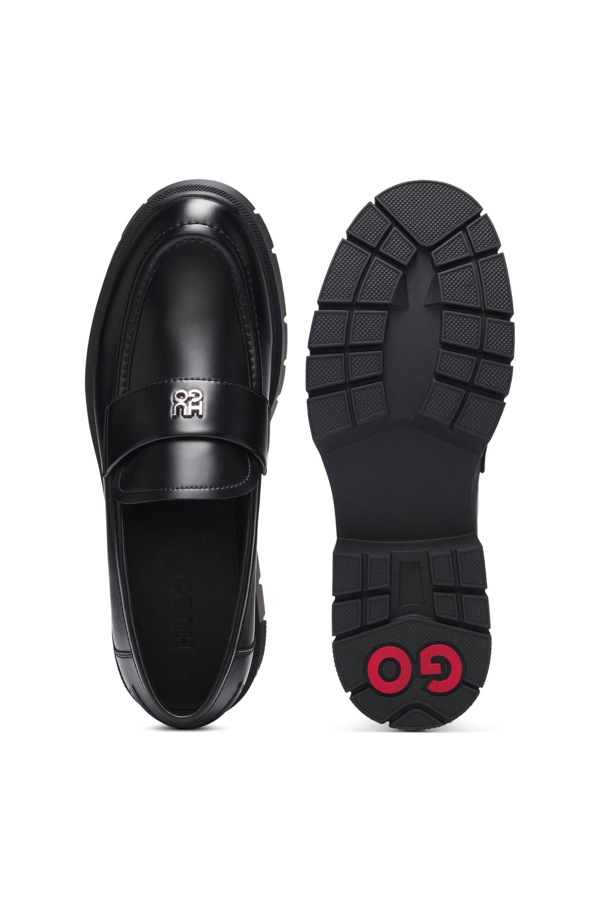 HUGO Kris Loafer Slipper, Halbschuh mit kräftiger Plateausohle günstig online kaufen