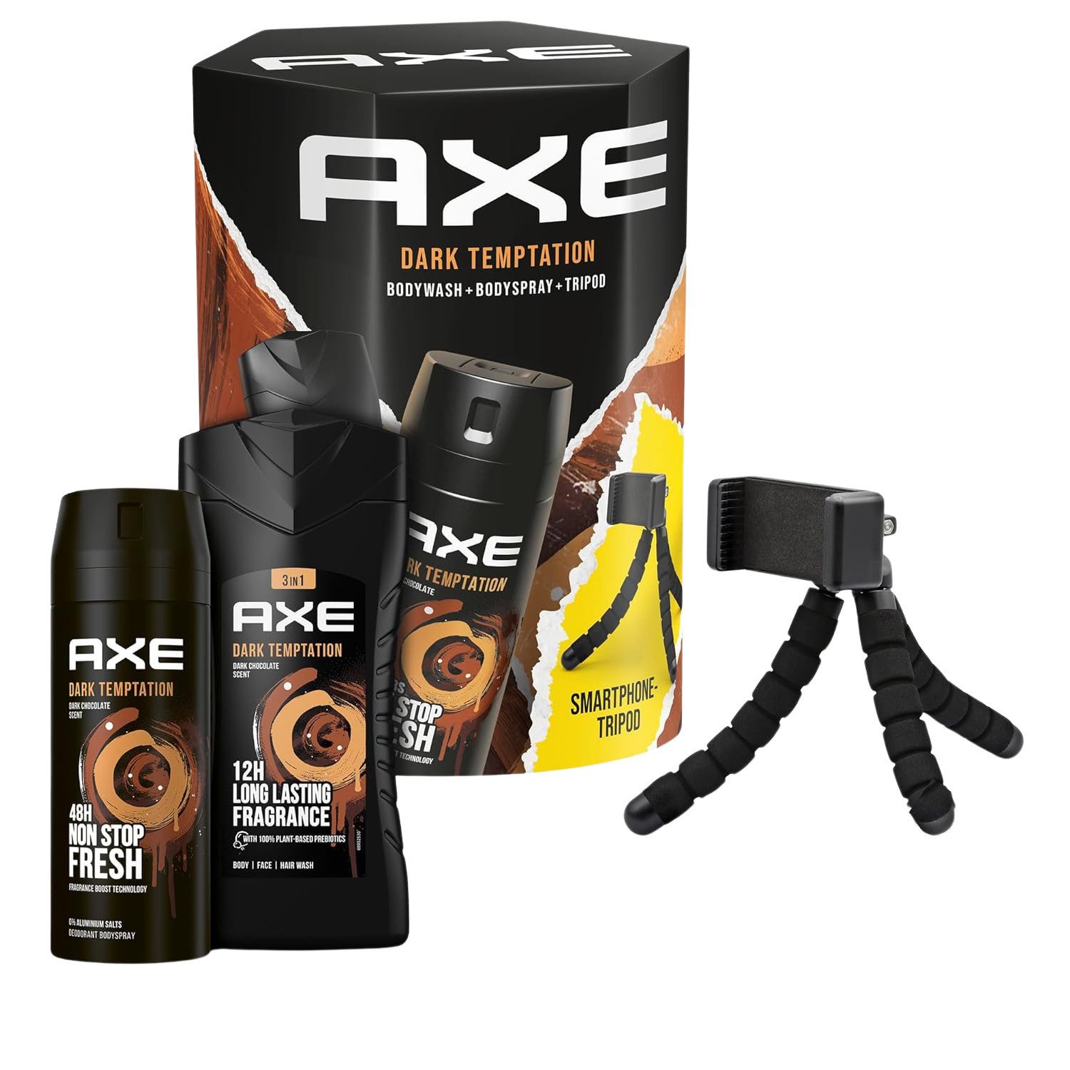 Bodyspray Axe Geschenkset Dark Temptation Pflegeset mit Deodorant 150ml Duschgel