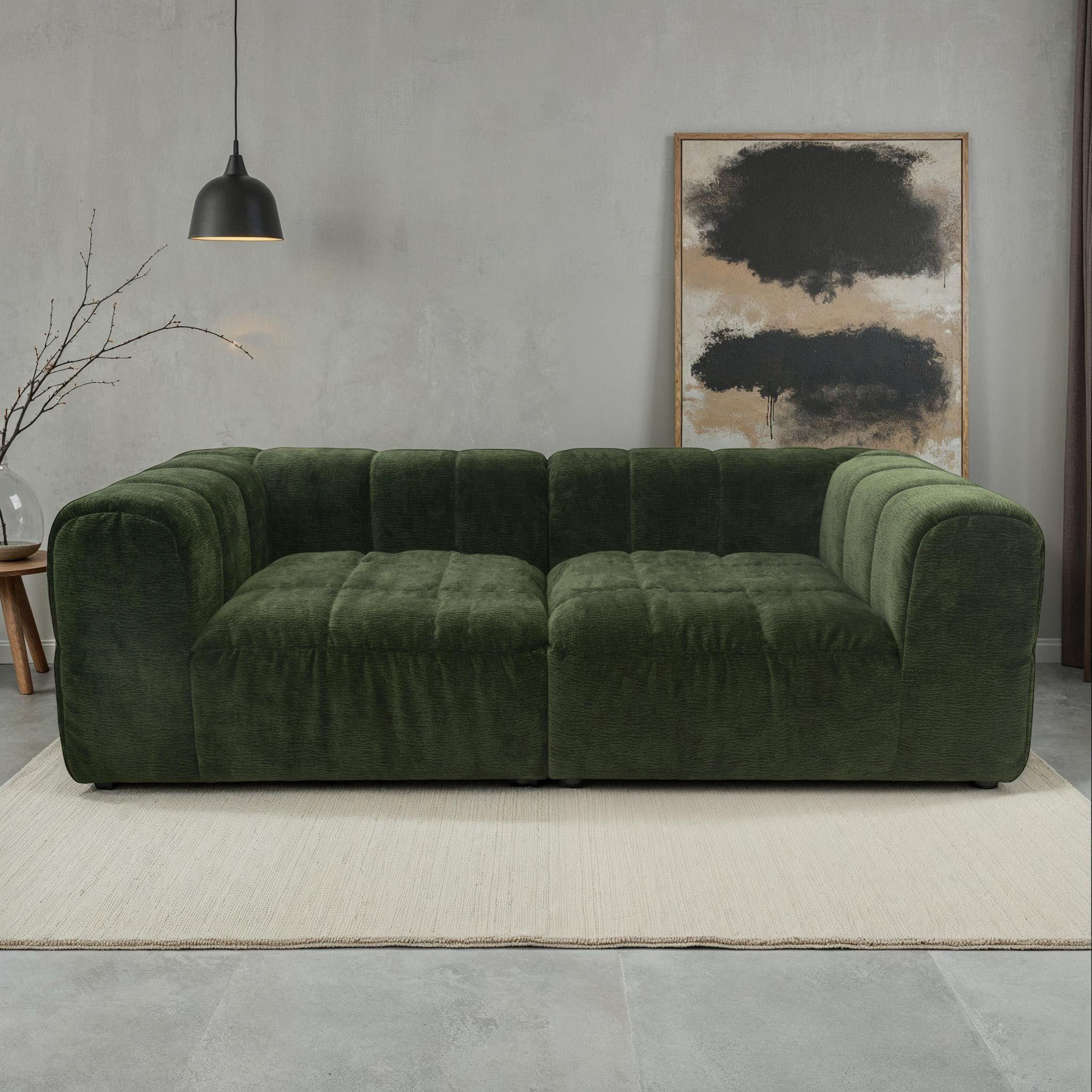 DOMO collection Big-Sofa Ghent Megasofa in 2 Breiten, modern, bequem, Breite 220 oder 250cm, Mit Taschenfederkern und Kassettensteppung