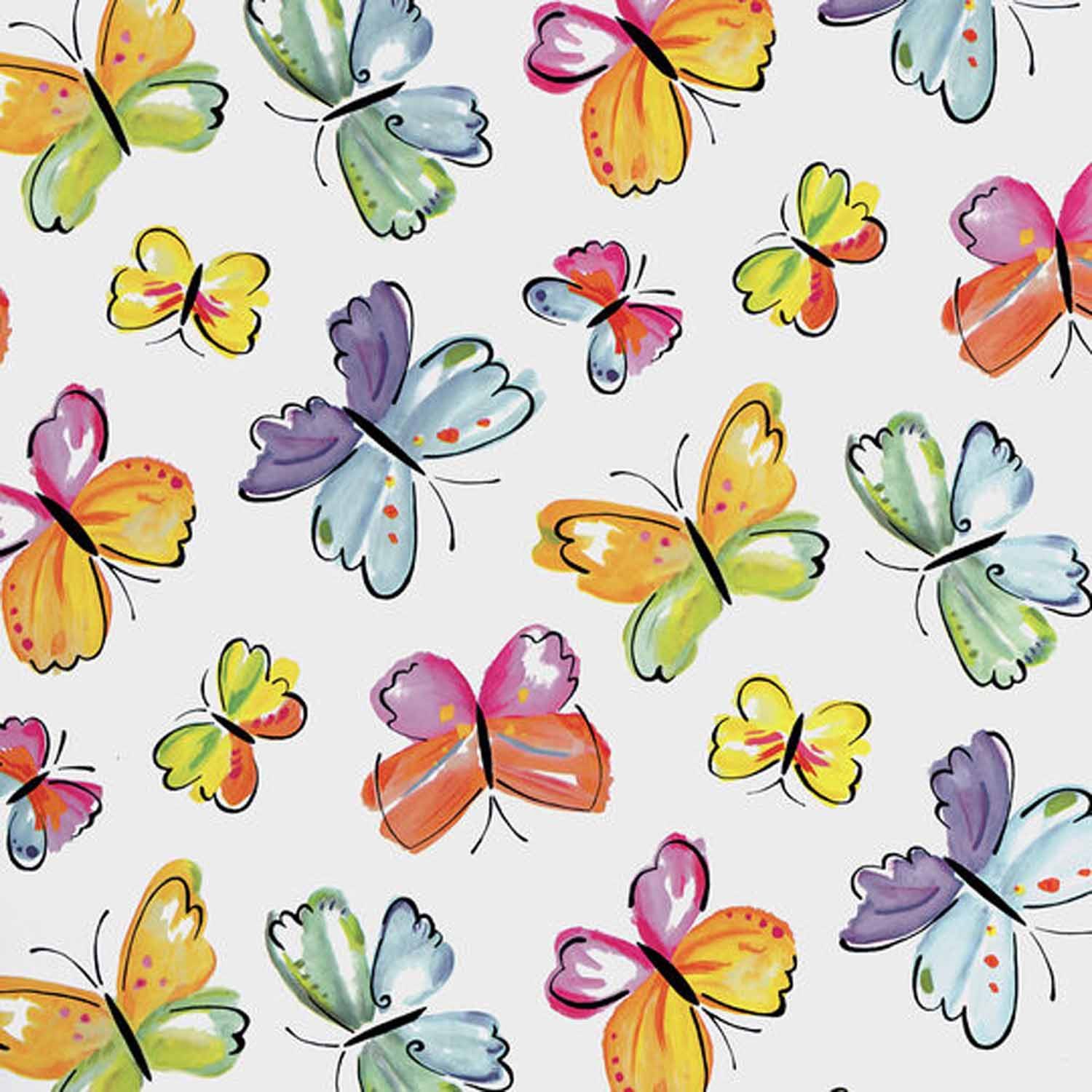 d-c-fix Möbelfolie Papillon - selbstklebende Dekofolie bunt Klebefolie für Möbel Küche, Designfolie 200 x 45cm - zuschneidbar und rückstandslos entfernbar