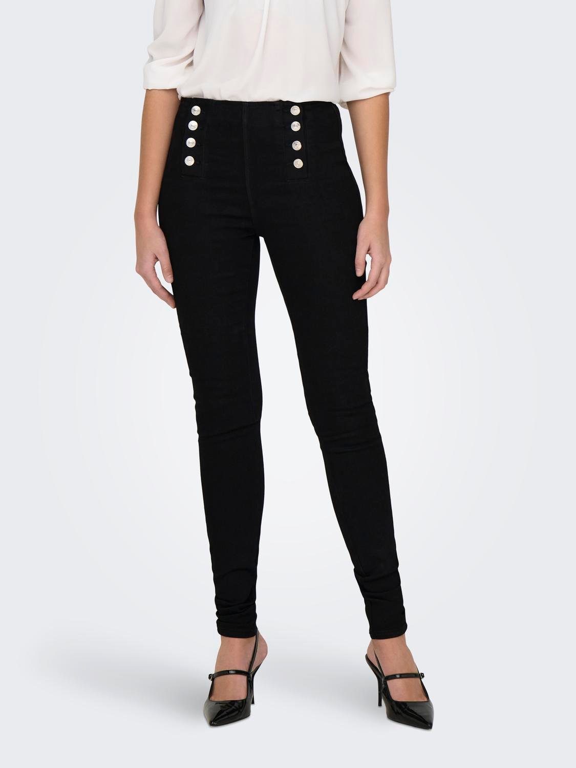 Skinny-fit-Jeans ONLDAISY HW BUTTON SKINNY DNM