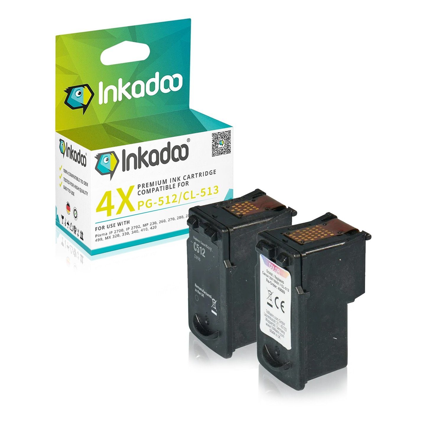 [Sorgfältig ausgewählte Produkte] Inkadoo Inkadoo Canon Tintenpatrone / Tintenpatrone PG-512 Multipack 2969B001