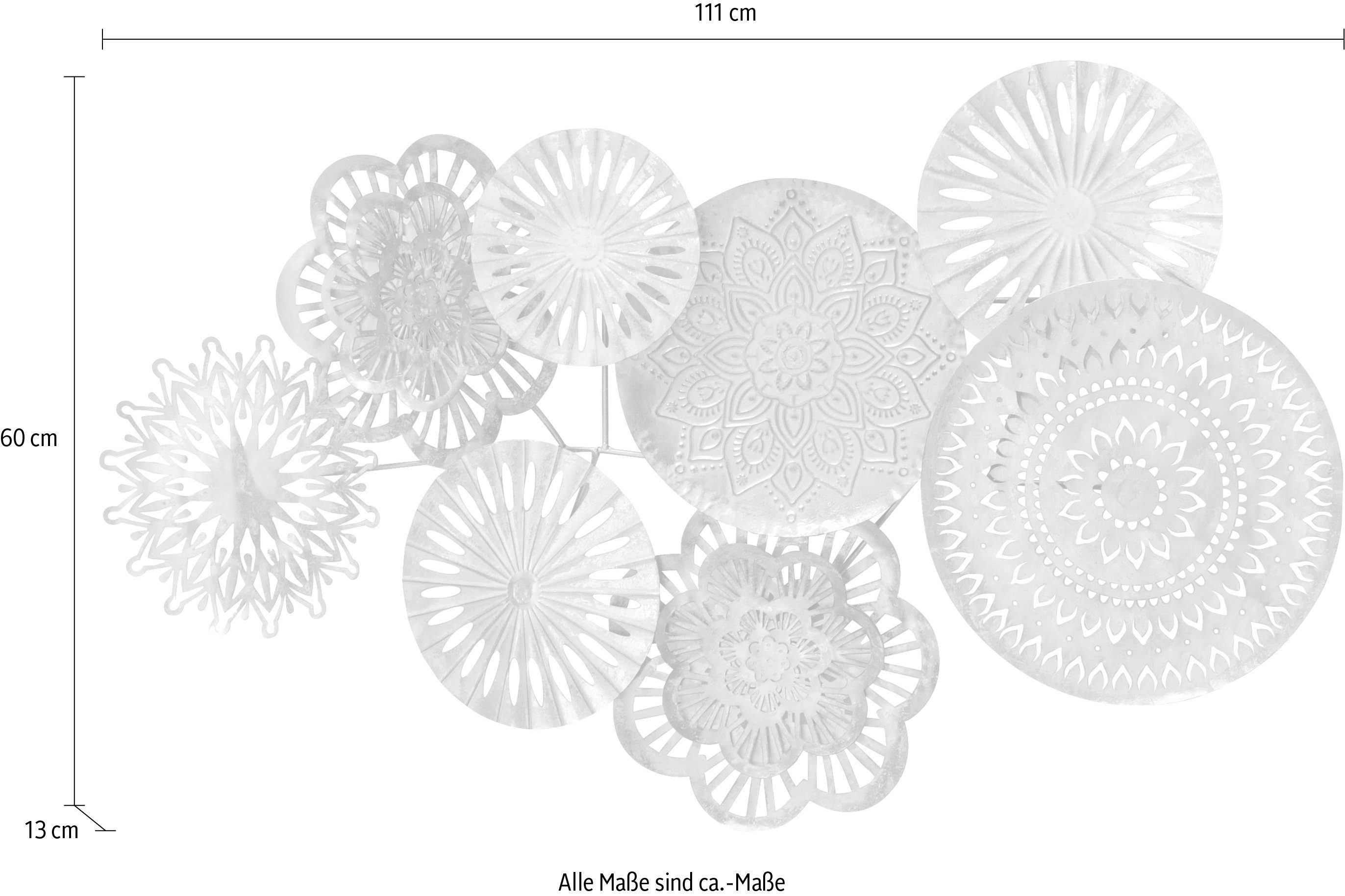 Home affaire Wanddekoobjekt Cavallo, 8 bestehend Wanddeko, Wanddekoration, aus Metall, Elementen aus