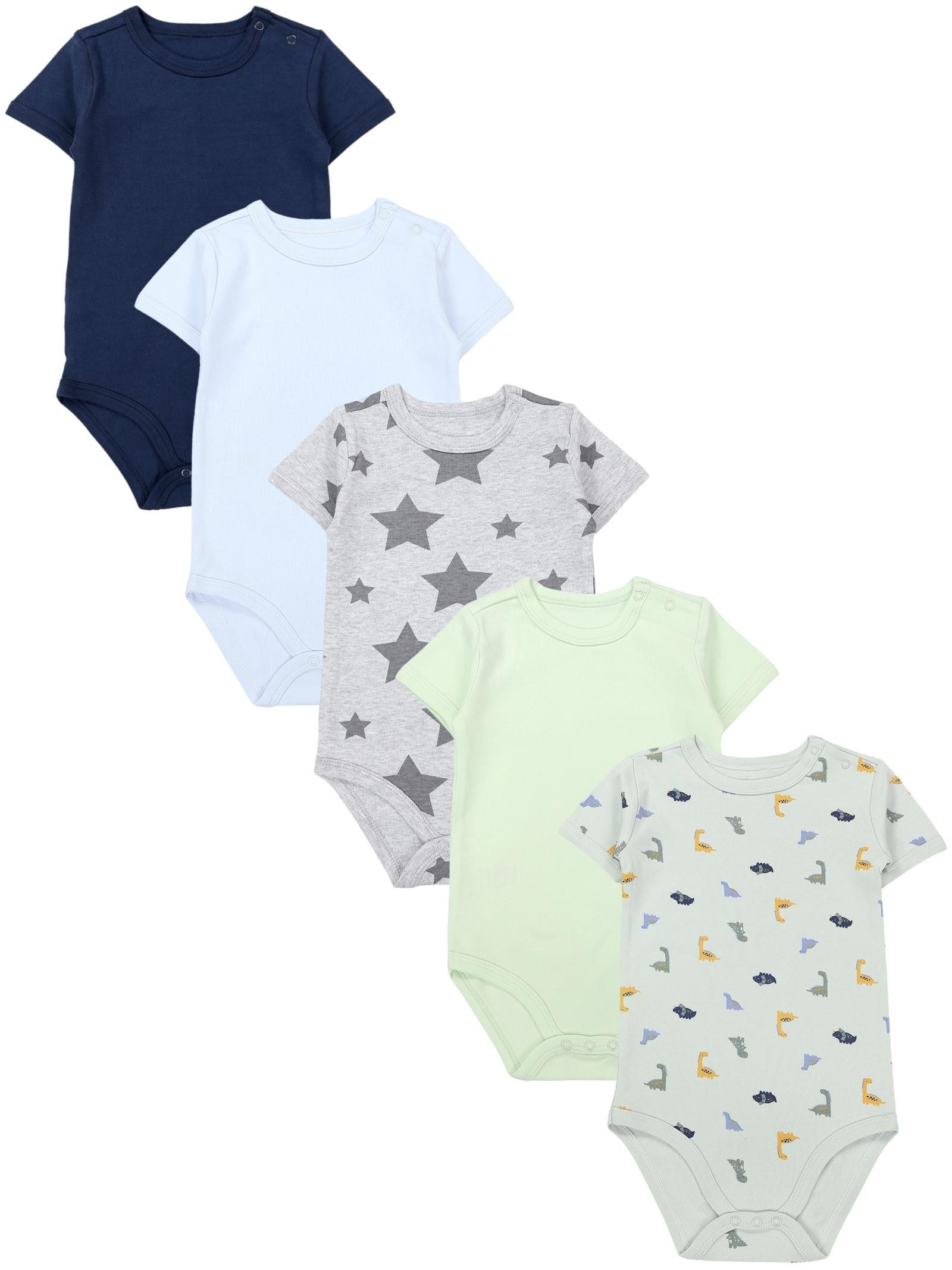 Kurzarmbody TupTam Jungen Baby Body Kurzarm in Unifarben - 5er Pack