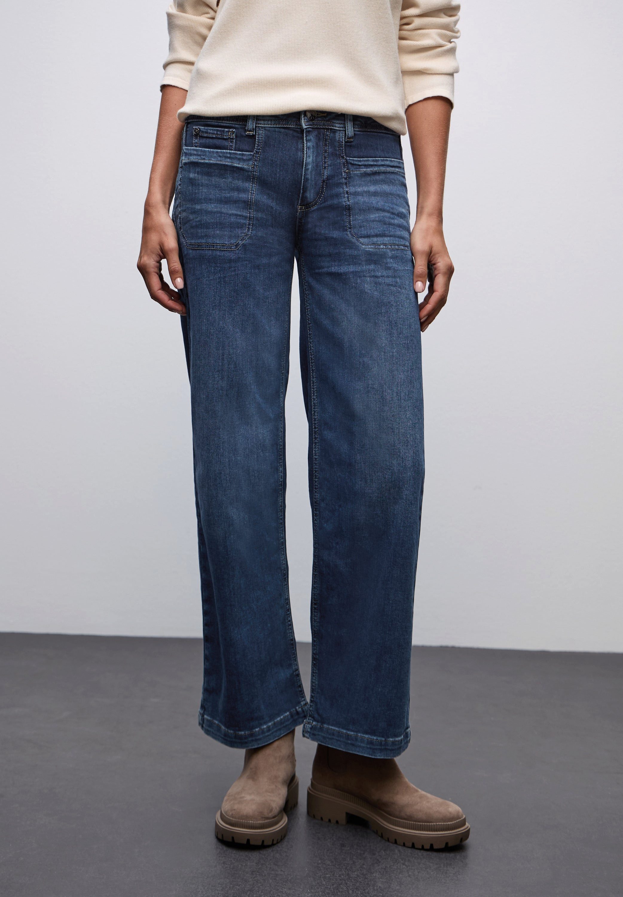 STREET ONE Bequeme Jeans Wide Leg Jeans (1-tlg) günstig online kaufen