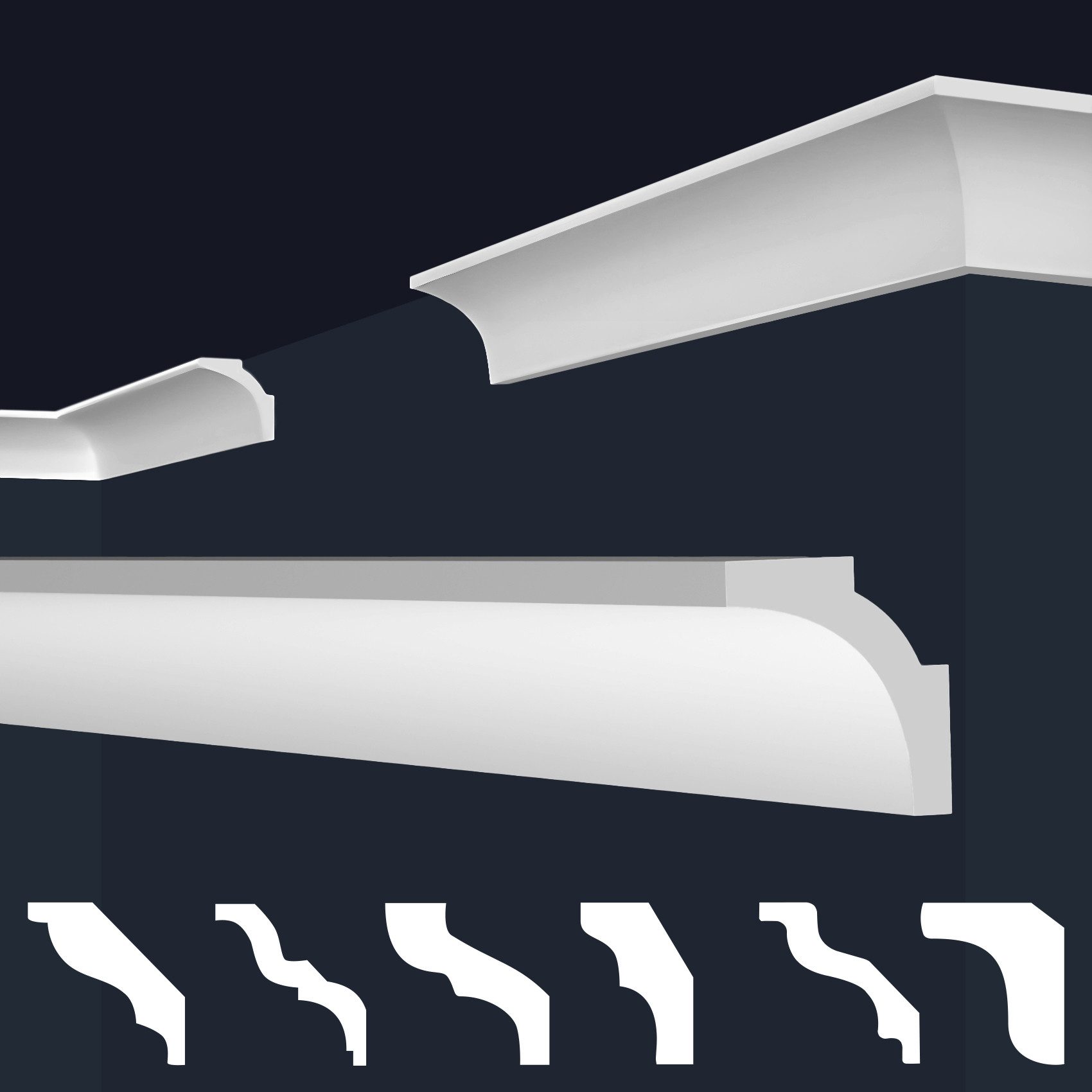 marbet design Stuckleiste E-11, 30 Meter / 15 Leisten, XPS Styropor weiß - günstig online kaufen