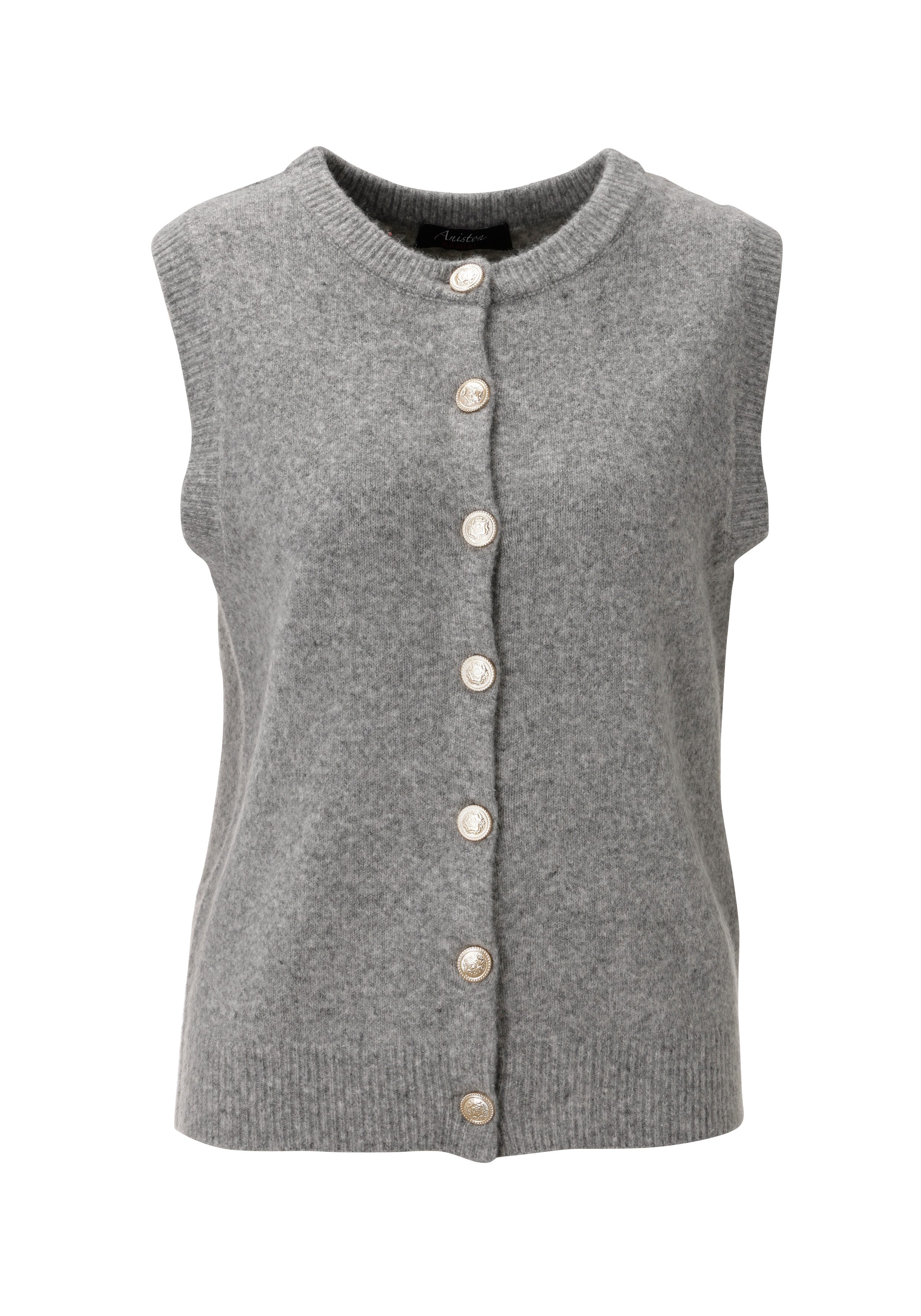 Aniston CASUAL Strickweste mit dekorativen Knöpfen zu schließen - NEUE KOLLEKTION – Bild 5 von 5