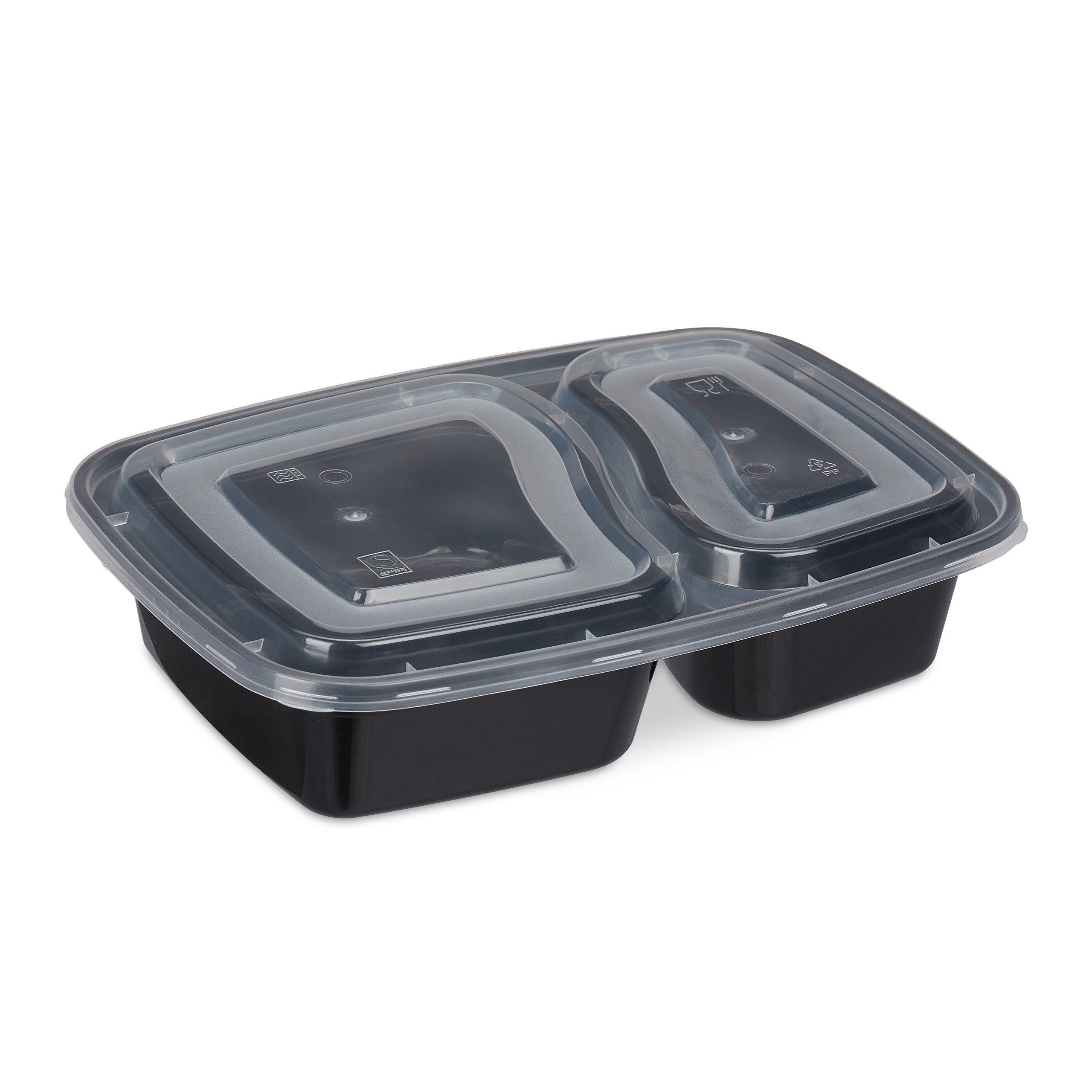 Set Lunchbox relaxdays Kunststoff Prep Fächer, Meal Boxen 10er 2