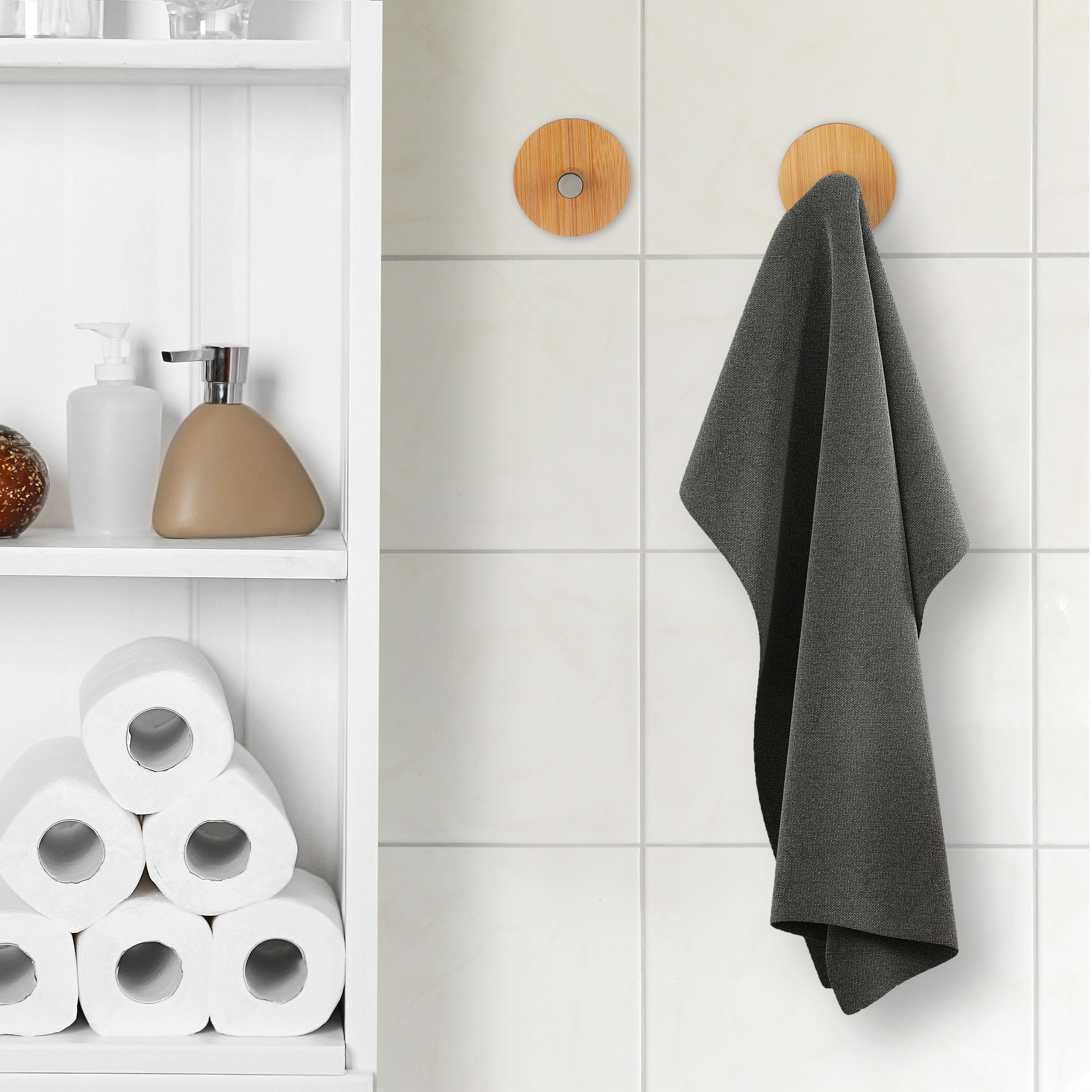 relaxdays Kleiderhaken Handtuchhaken selbstklebend 4er Set günstig online kaufen