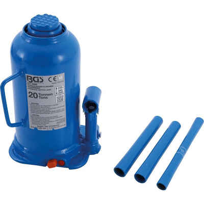 BGS Hydraulikheber technic 9888 - 20 t Hydraulischer Flaschen-Wagenheber - blau