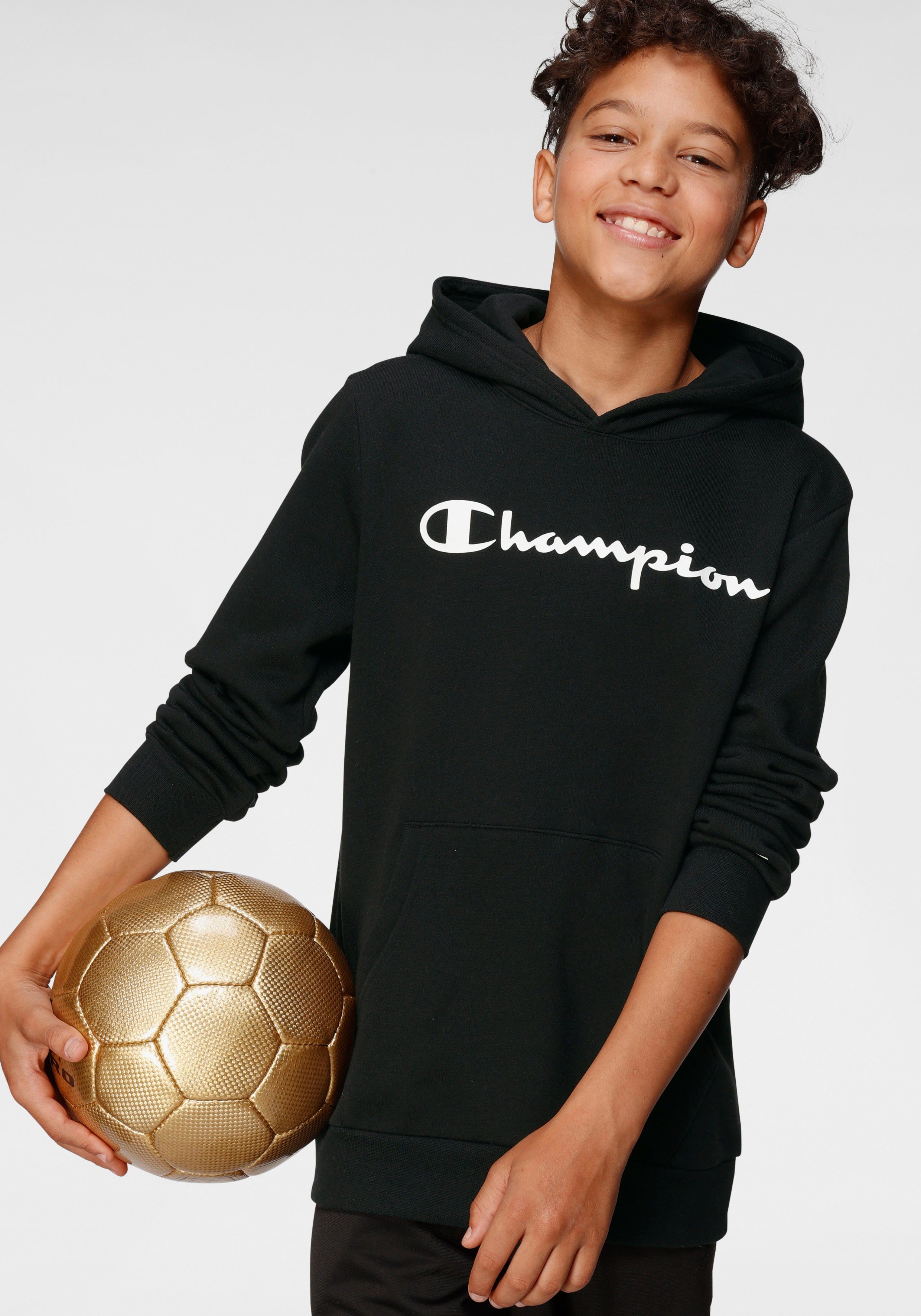 Bekannte internationale Marken Champion Kapuzensweatshirt Hooded Sweatshirt schwarz