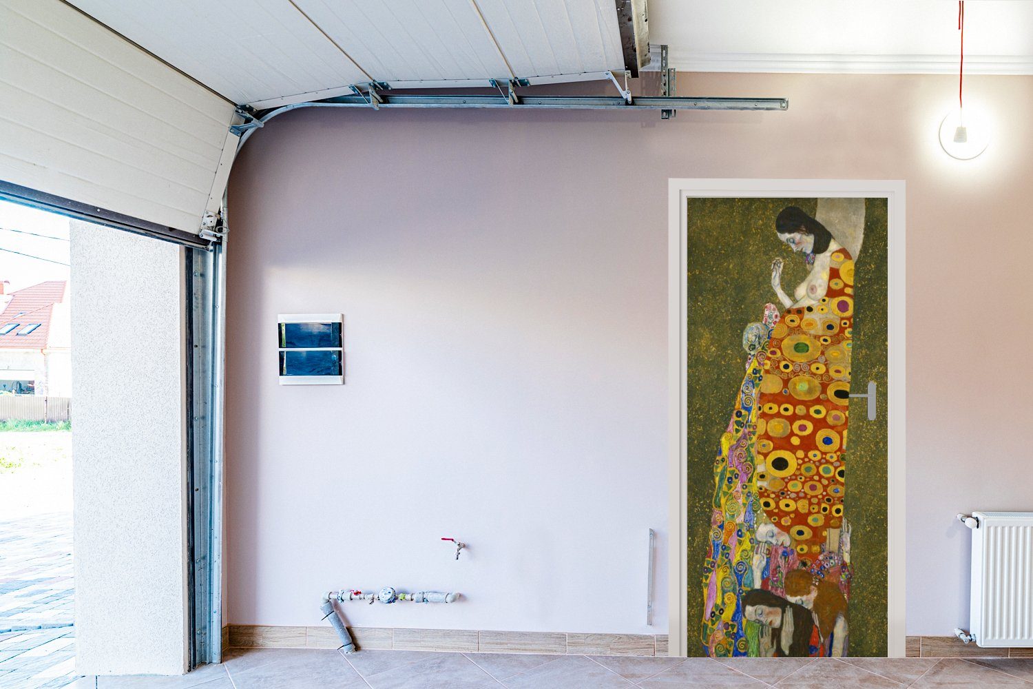 MuchoWow Gustav Türtapete II Türaufkleber, (1 Hoffnung Gemälde cm Klimt, von - für St), 75x205 Fototapete bedruckt, Matt, Tür,