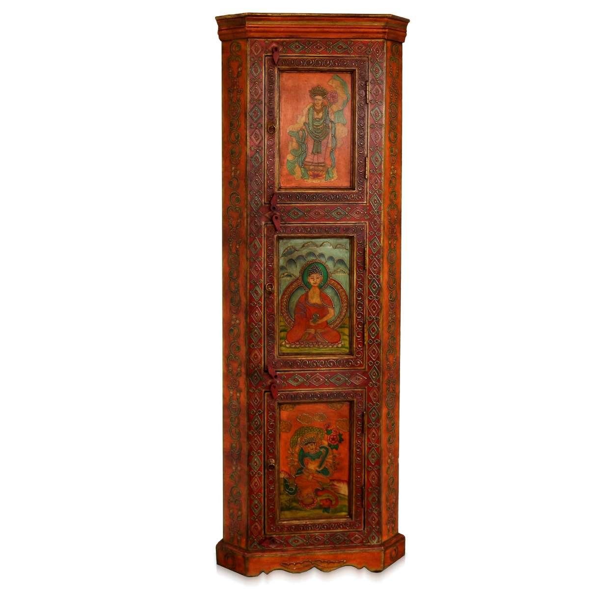 Oriental Galerie Mehrzweckschrank »Tibet Eckschrank Peldon Rot 170 cm«  Handarbeit online kaufen | OTTO