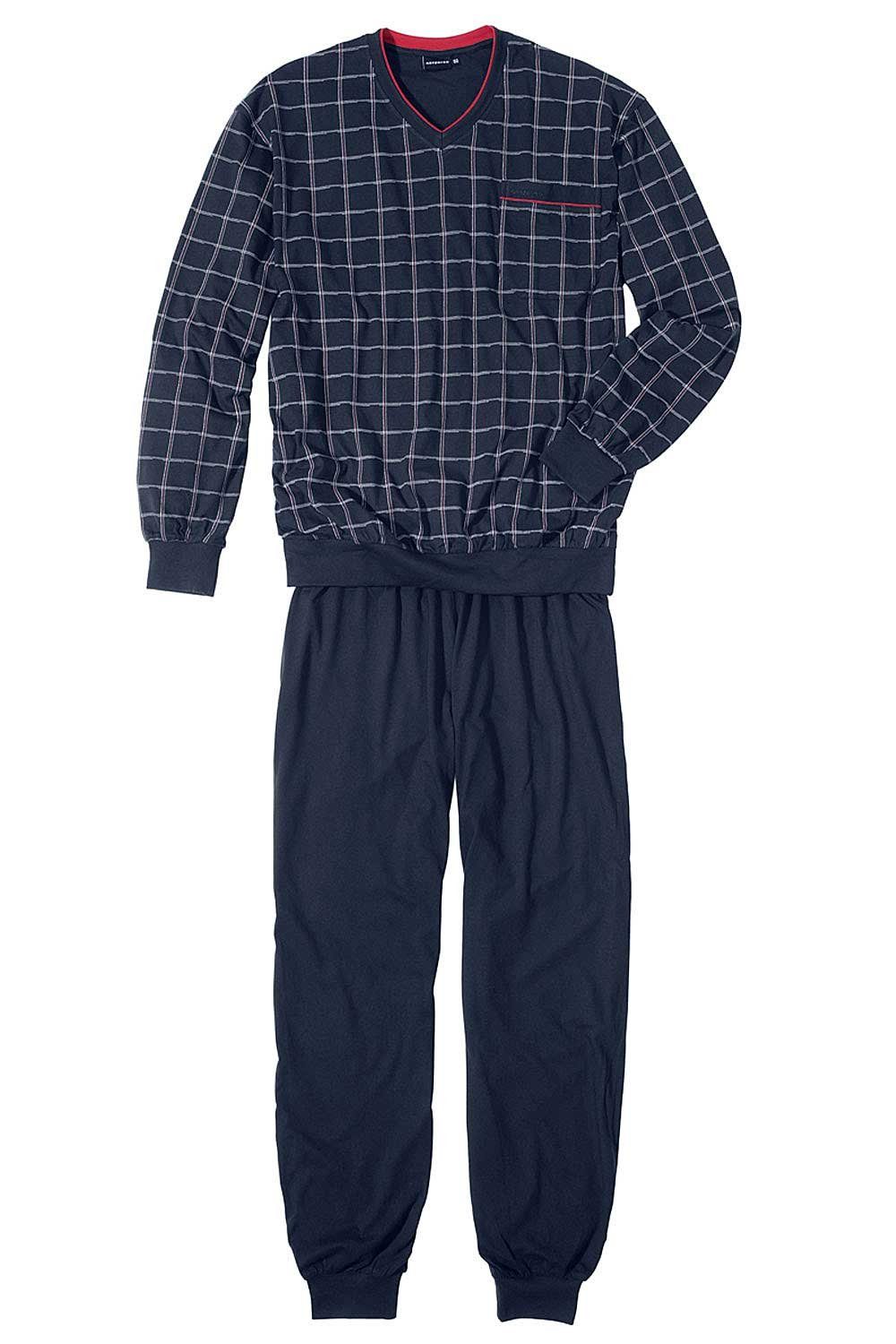 GÖTZBURG Pyjama Antonio langer Schlafanzug mit Bündchen, Baumwolle, auch in günstig online kaufen