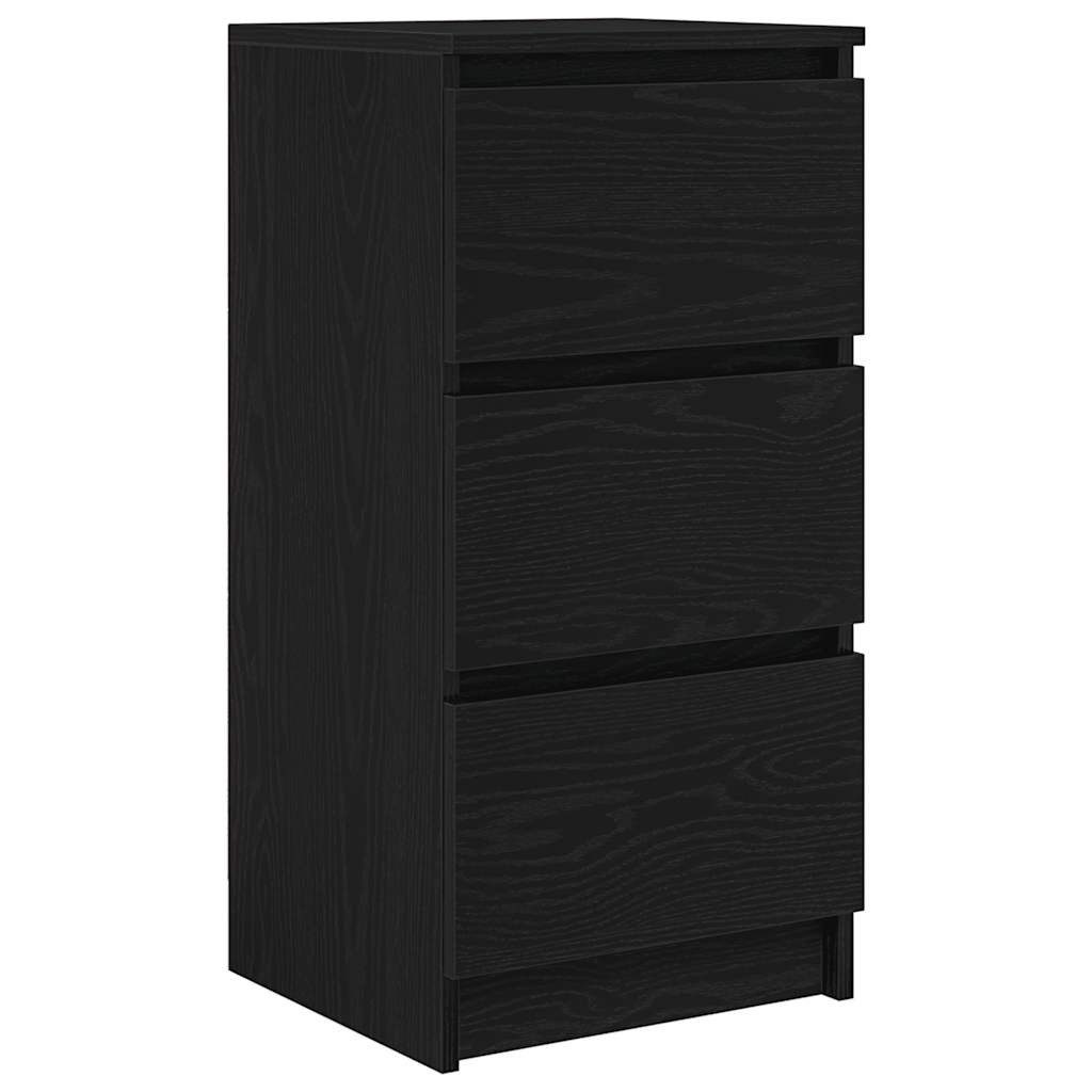 Sideboard Sideboard Schwarz Eichen-Optik 37,5x35x76 cm Holzwerkstoff
