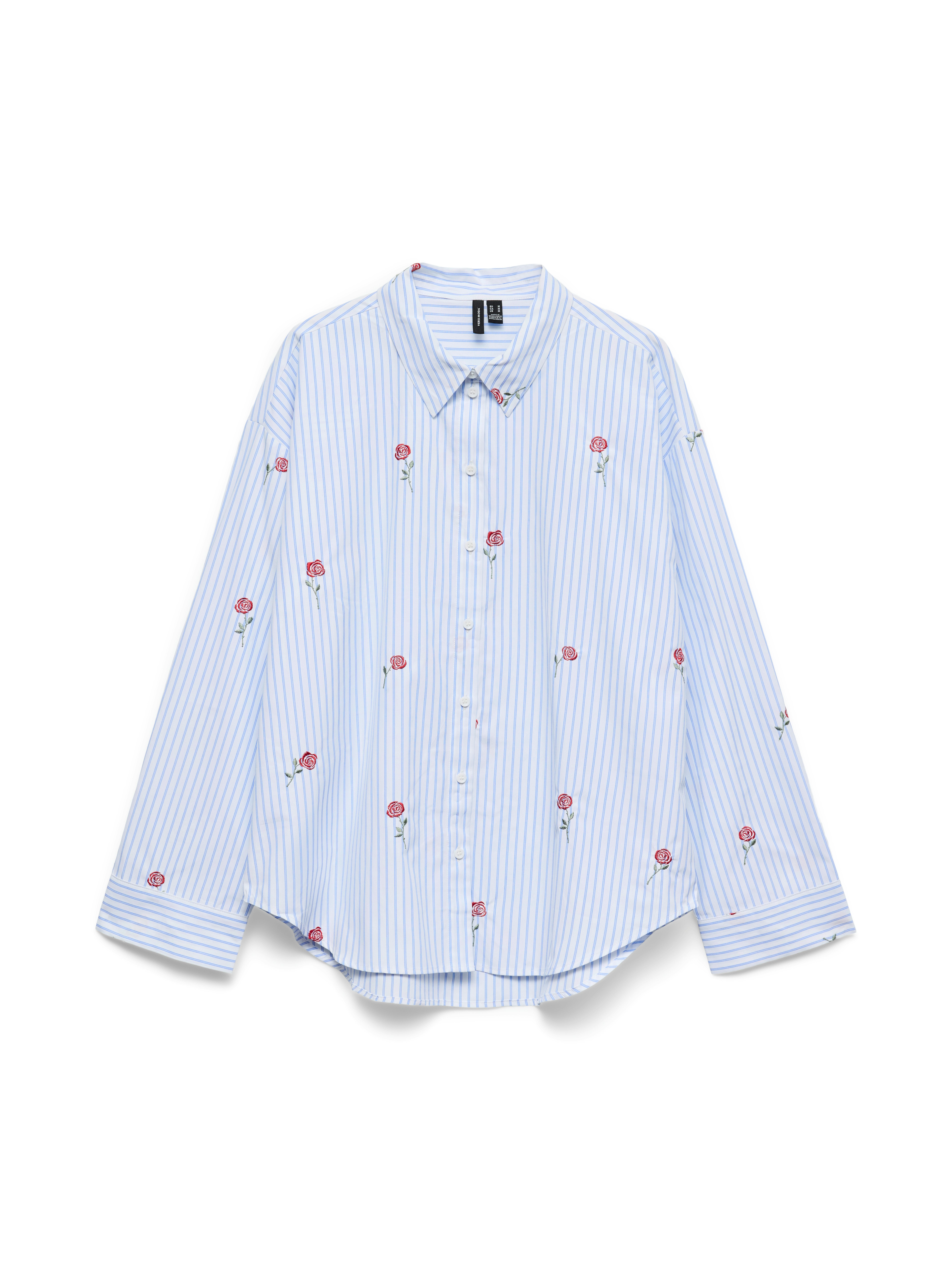 Vero Moda Hemdbluse VMTIRA LS SHIRT WVN Materialmix