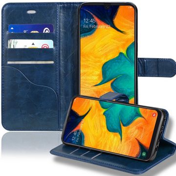 Numerva Smartphone-Hülle Bookstyle Wallet für Samsung Galaxy A30, Handy Tasche Schutz Hülle Etui Flip Cover