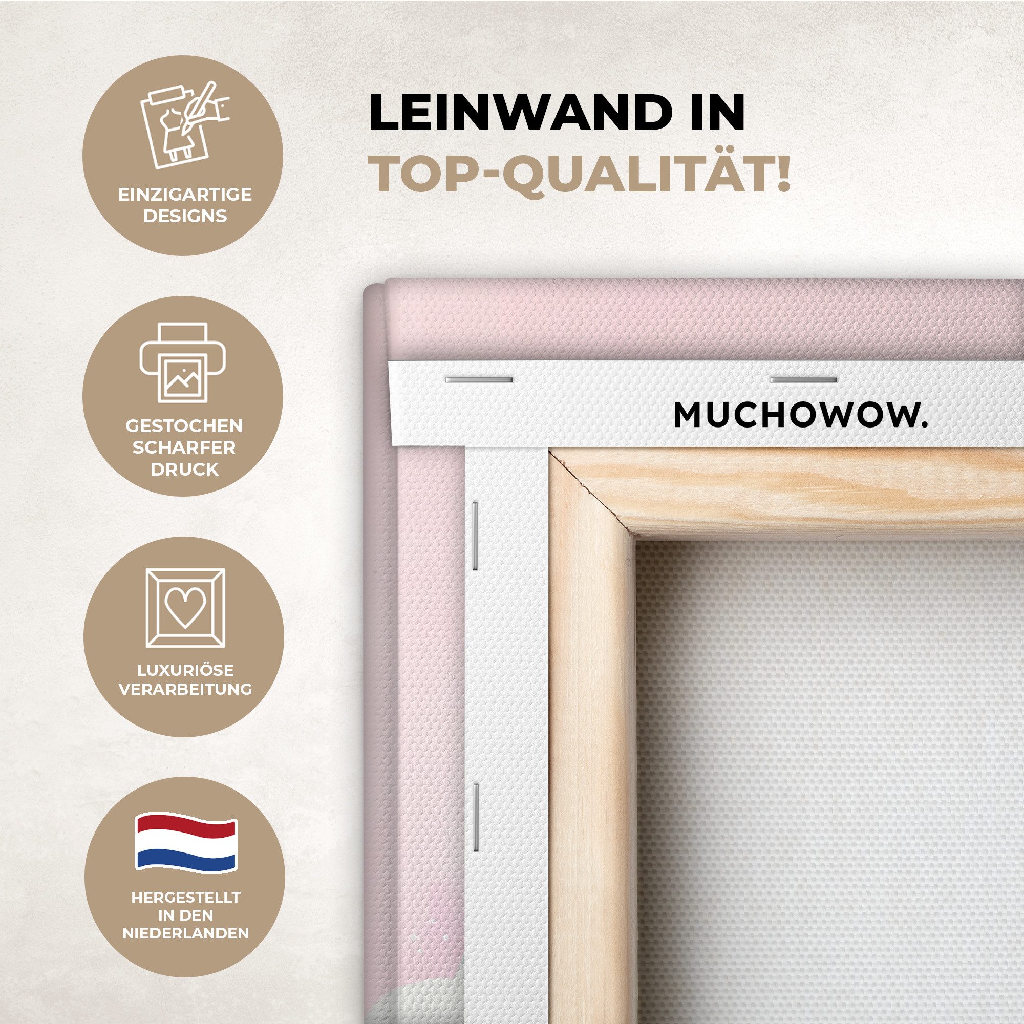 OneMillionCanvasses® Leinwandbild Einhorn - Prinzessin - günstig online kaufen