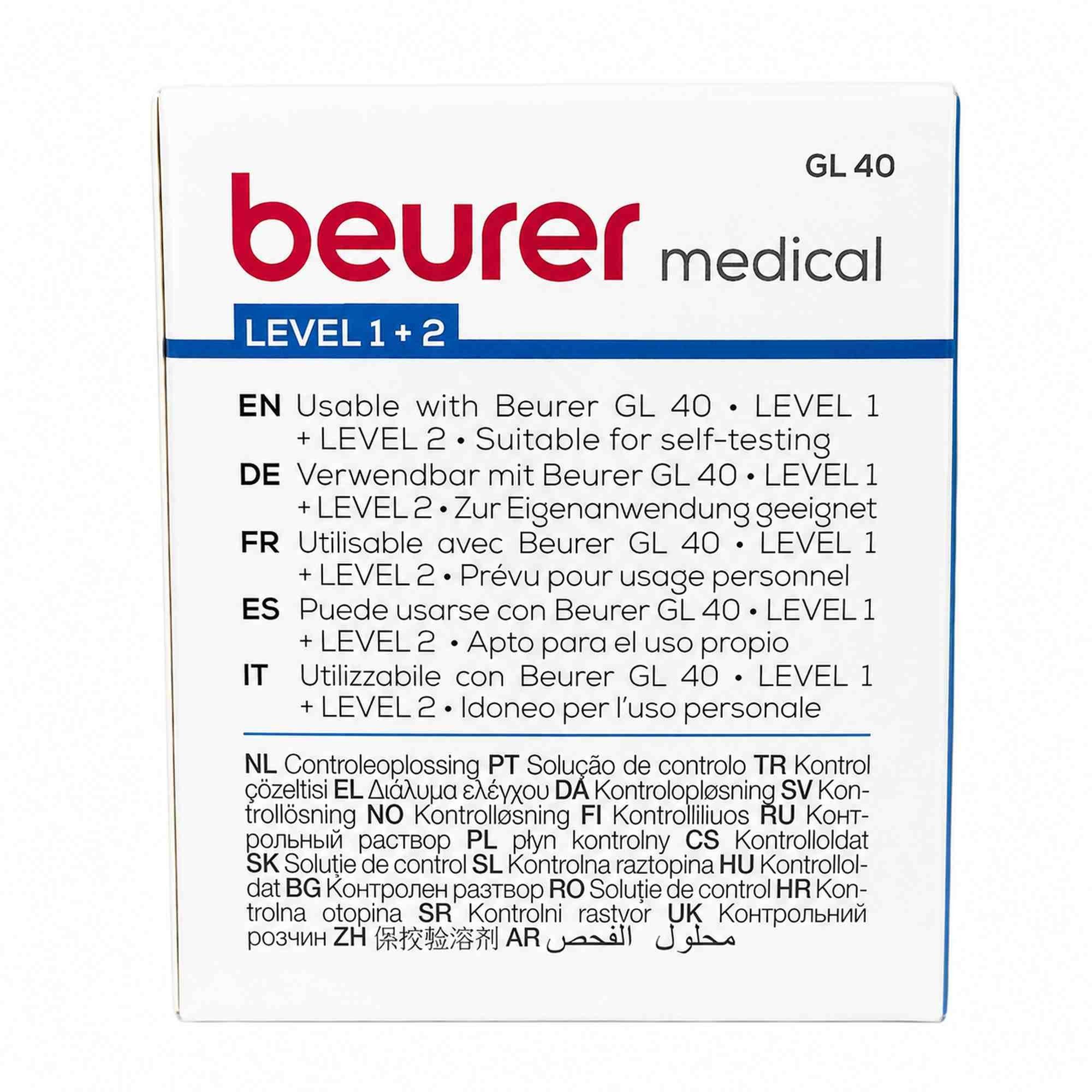 BEURER Blutzucker-Teststreifen BEURER GL40 Kontrolllösung